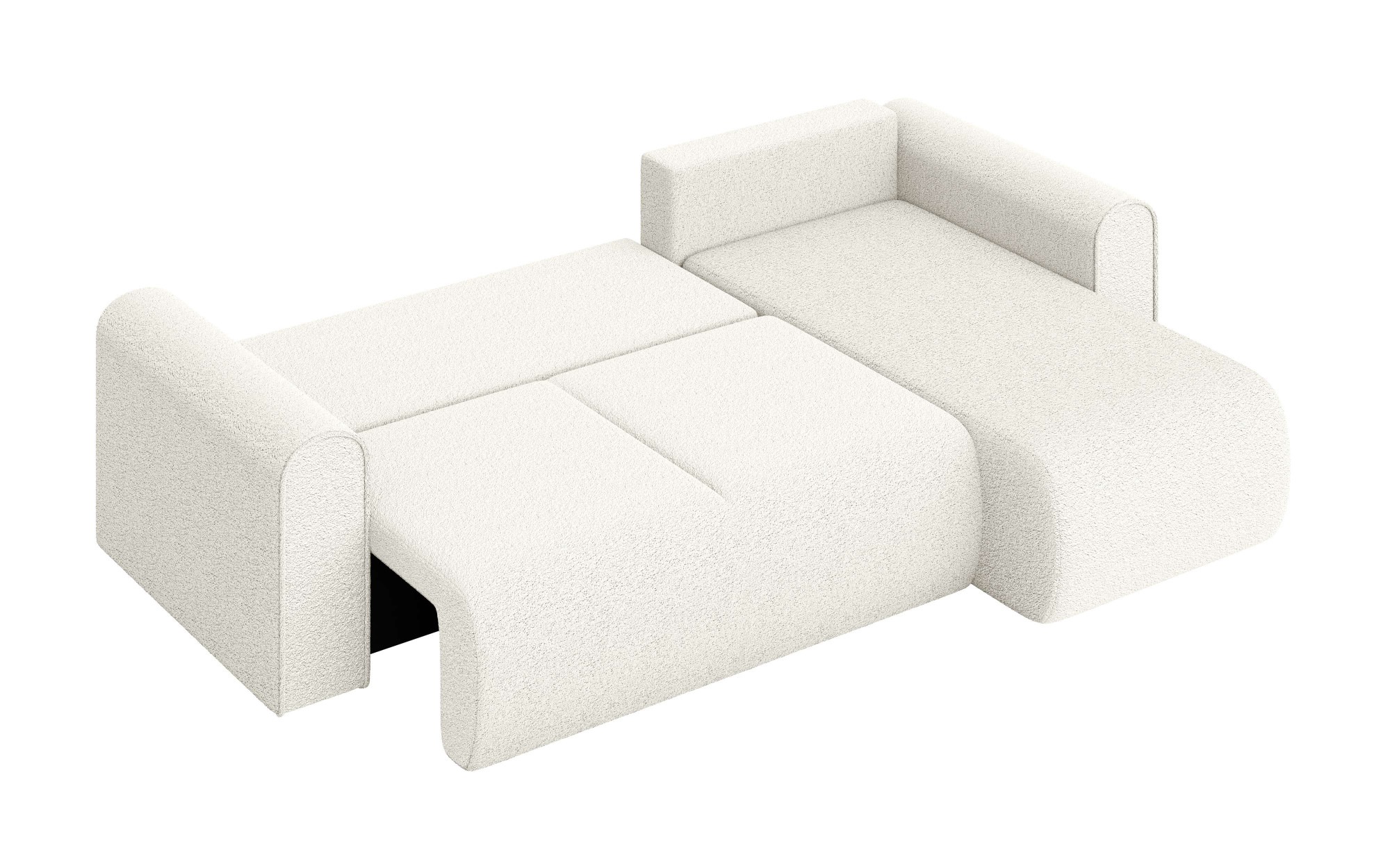 INOSIGN Ecksofa »Zacharia wahlweise Schlafsofa mit Bettkasten, B/T/H 250/166/86 cm«, L-Form mit Wellenunterfederung, Recamiere beidseitig montierbar