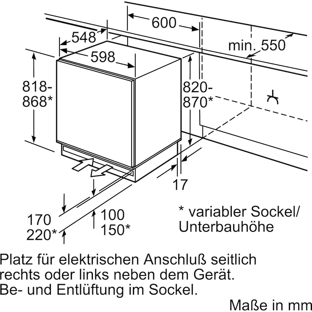 NEFF Einbaugefrierschrank »G4344XFF0«, N 50, 82 cm hoch, 59,8 cm breit