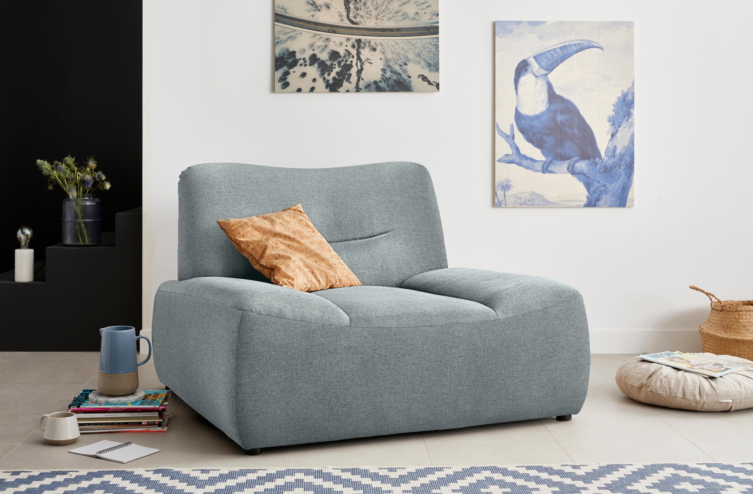 DOMO collection Sessel »Cesena modern, elegante flache Armlehnen, komfortabel«