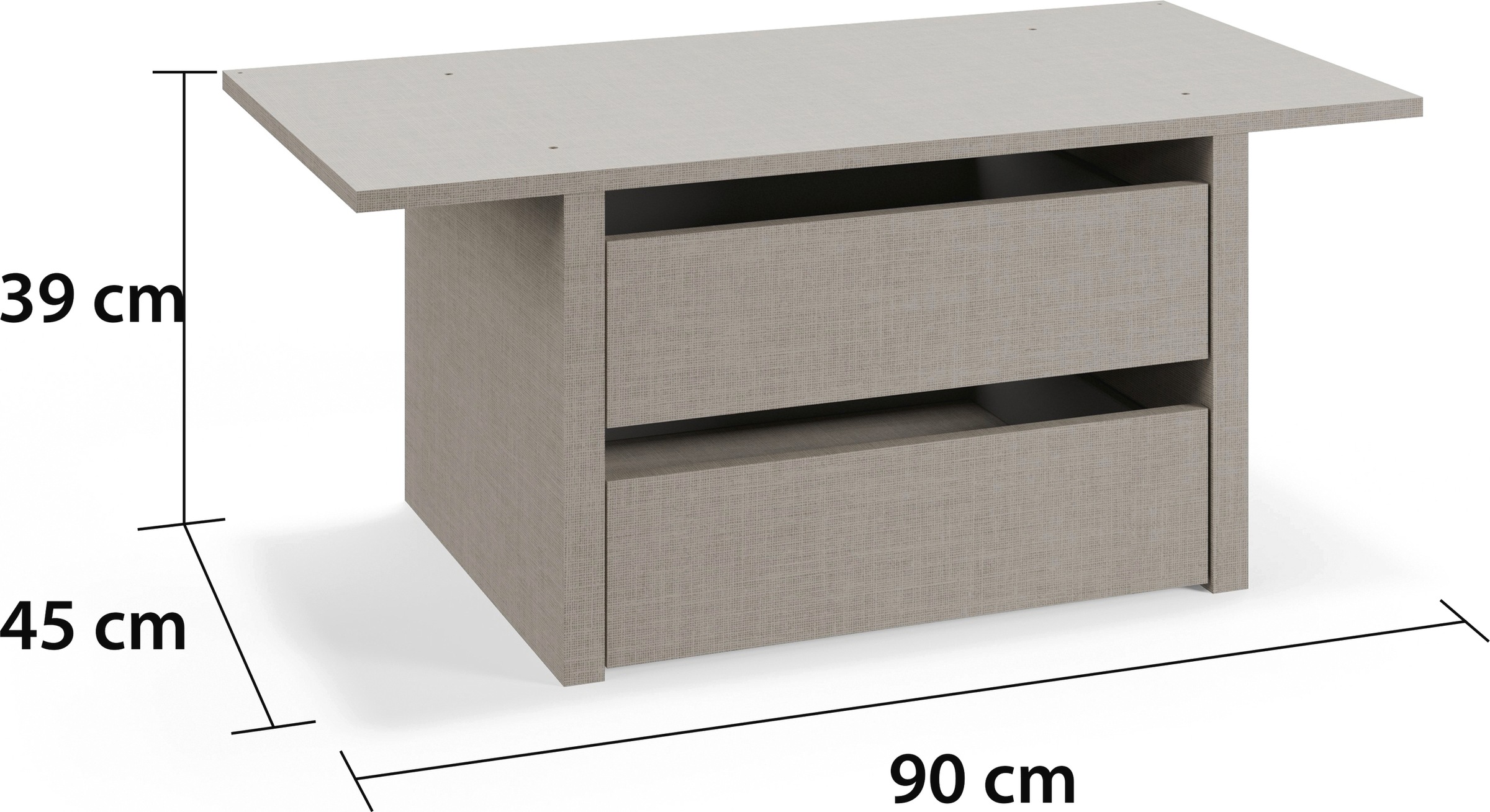 rauch Schubladeneinsatz »Zubehör für Rauch-Schränke ORANGE/BLACK,« Breite 90 cm, Tiefe 45 cm, mit 2 Schubladen für Schränke Voyager