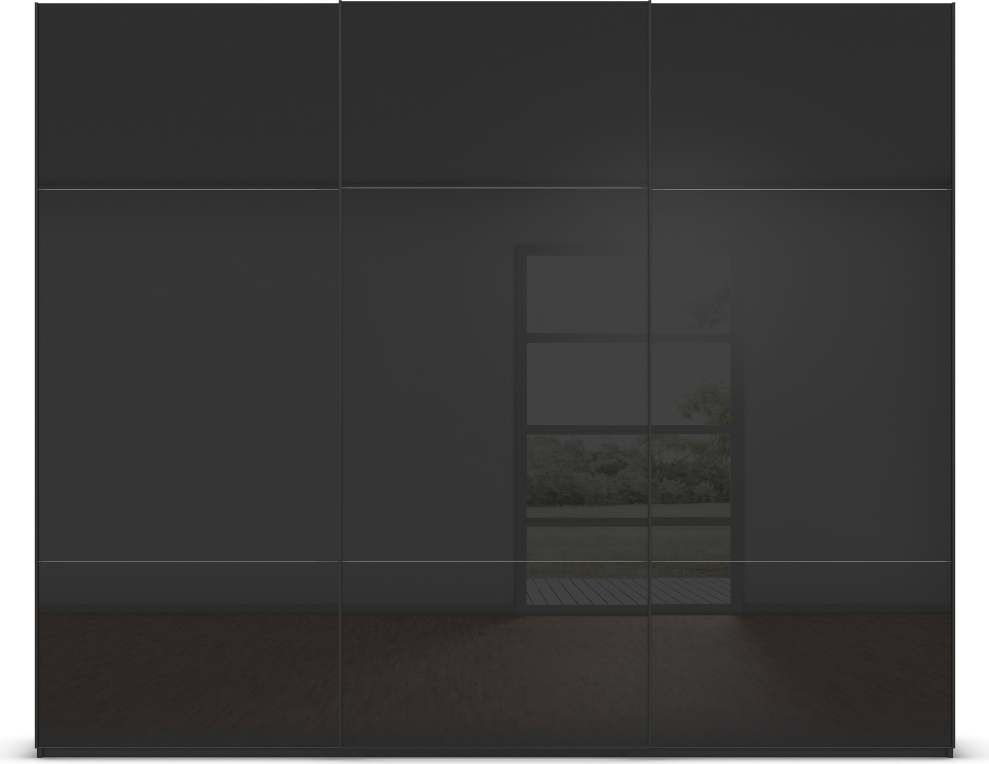 rauch Schwebetürenschrank »Kleiderschrank Schrank Garderobe Schlafzimmerschrank CONTIDO«, (in 3 verschiedenen Ausstattungen BASIC/CLASSIC/PREMIUM), aus hochwertigem Material in 6 Breiten 2 Griff-Farben MADE IN GERMANY