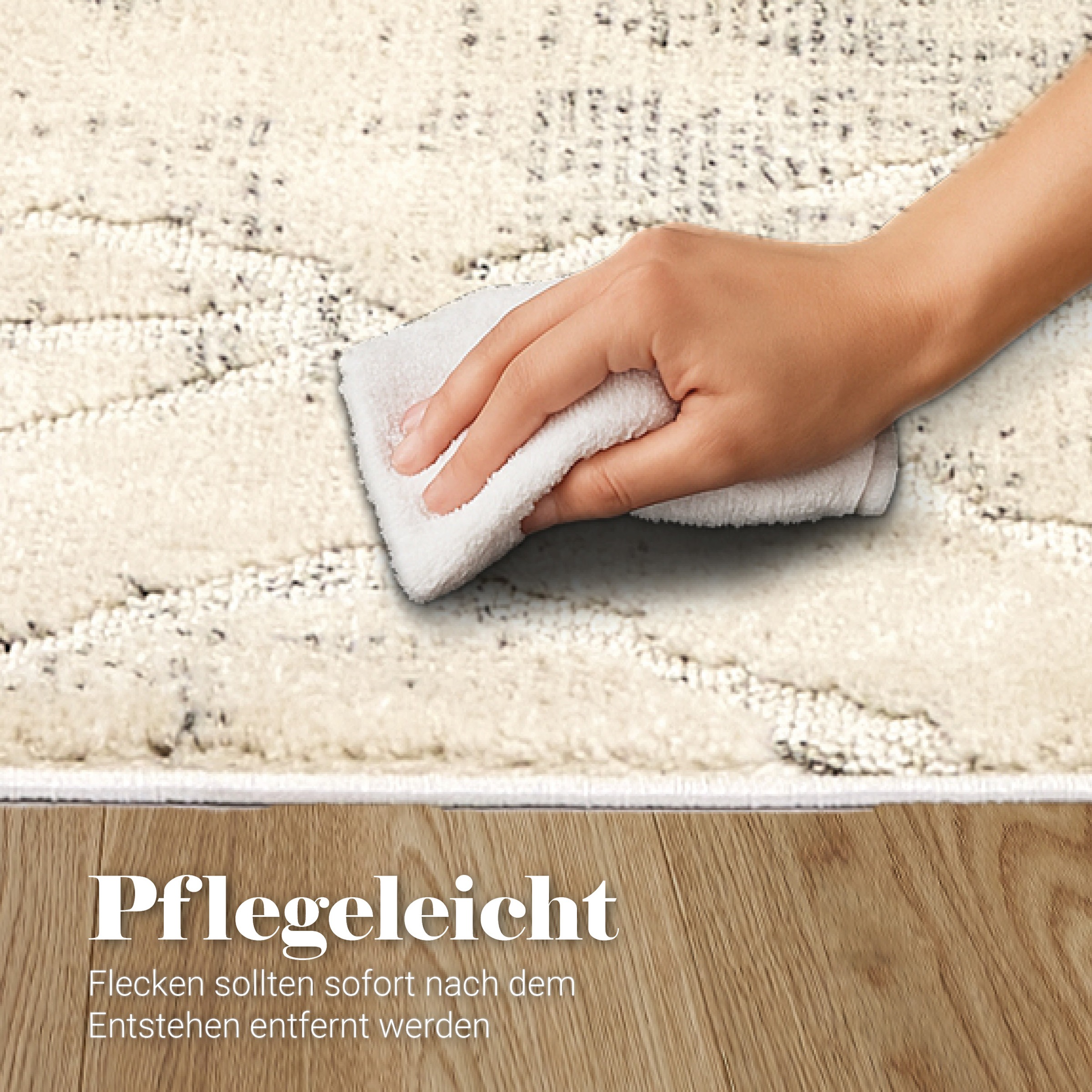ASTRA Teppich »Lou 254«, rechteckig, 10 mm Höhe, Hoch Tief Struktur, Kurzflor, Wohnzimmer, Schlafzimmer