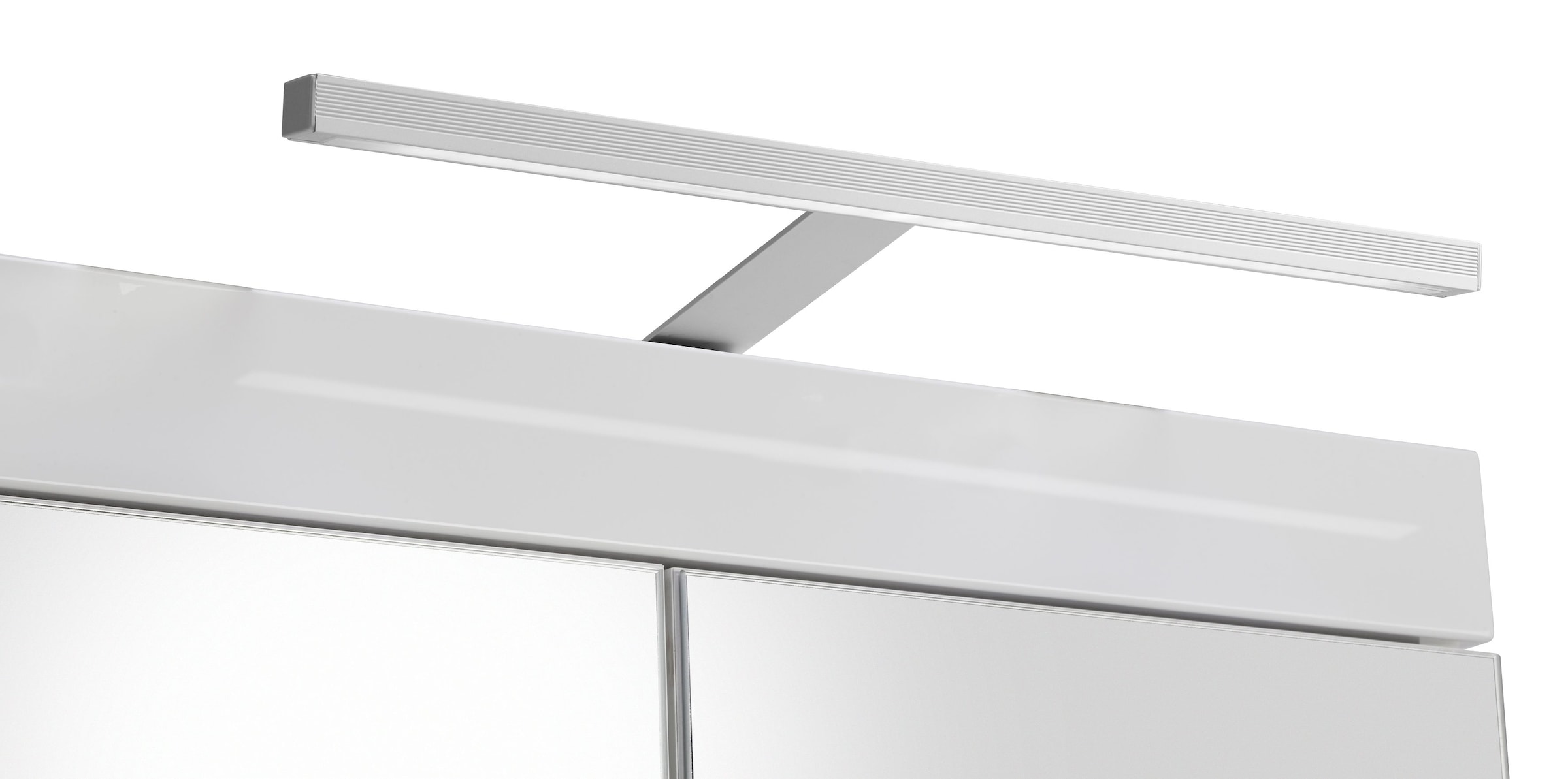 welltime Badmöbel-Set »Avena«, (Set, 5 St.), Hochschrank, WBU, Spiegelschrank, Kommode, Hängeschrank u. Beleuchtung