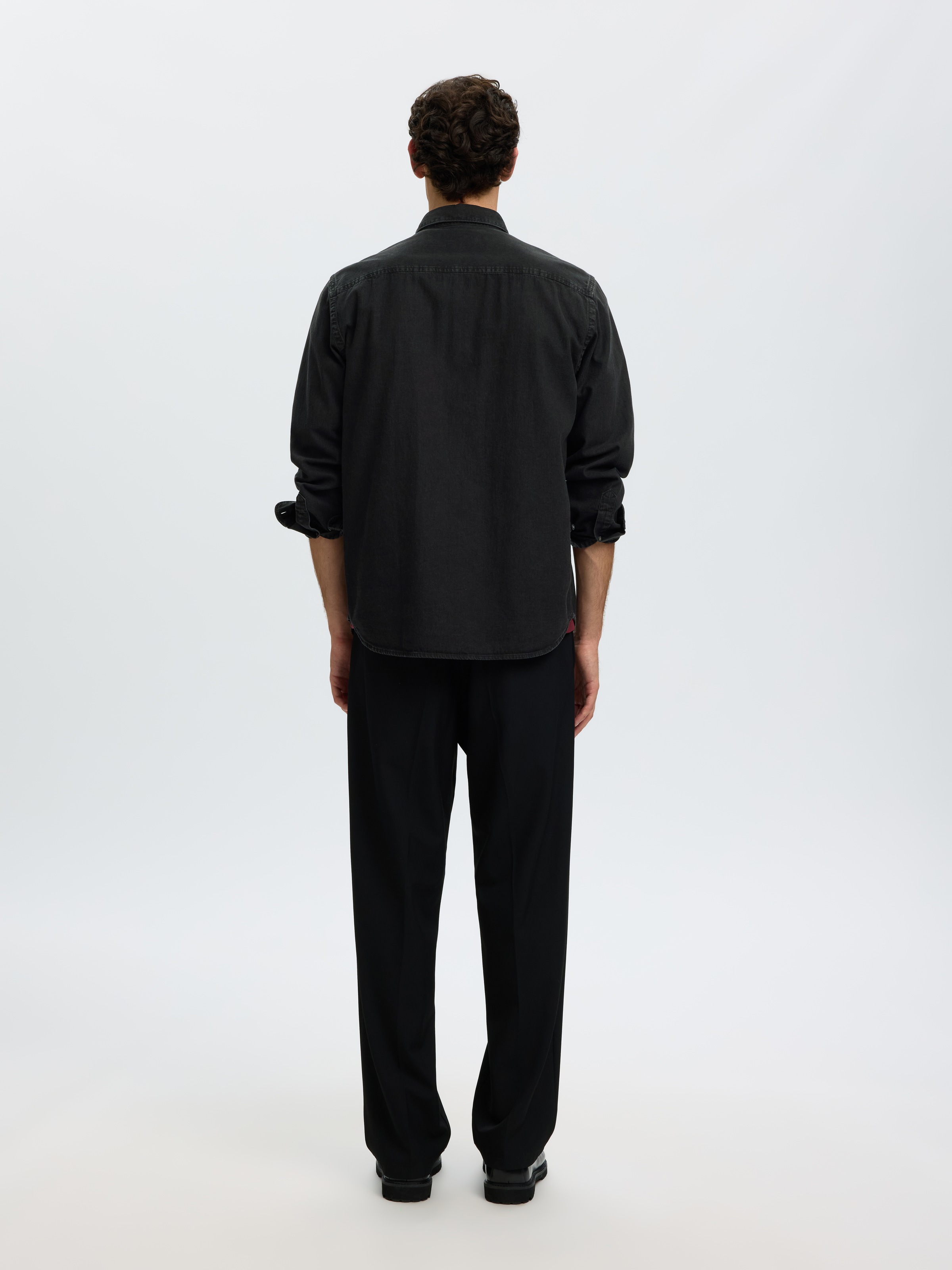 SELECTED Langarmhemd »SLHREGCARLO DENIM LS SHIRT NOOS« Baumwolle, regular fit