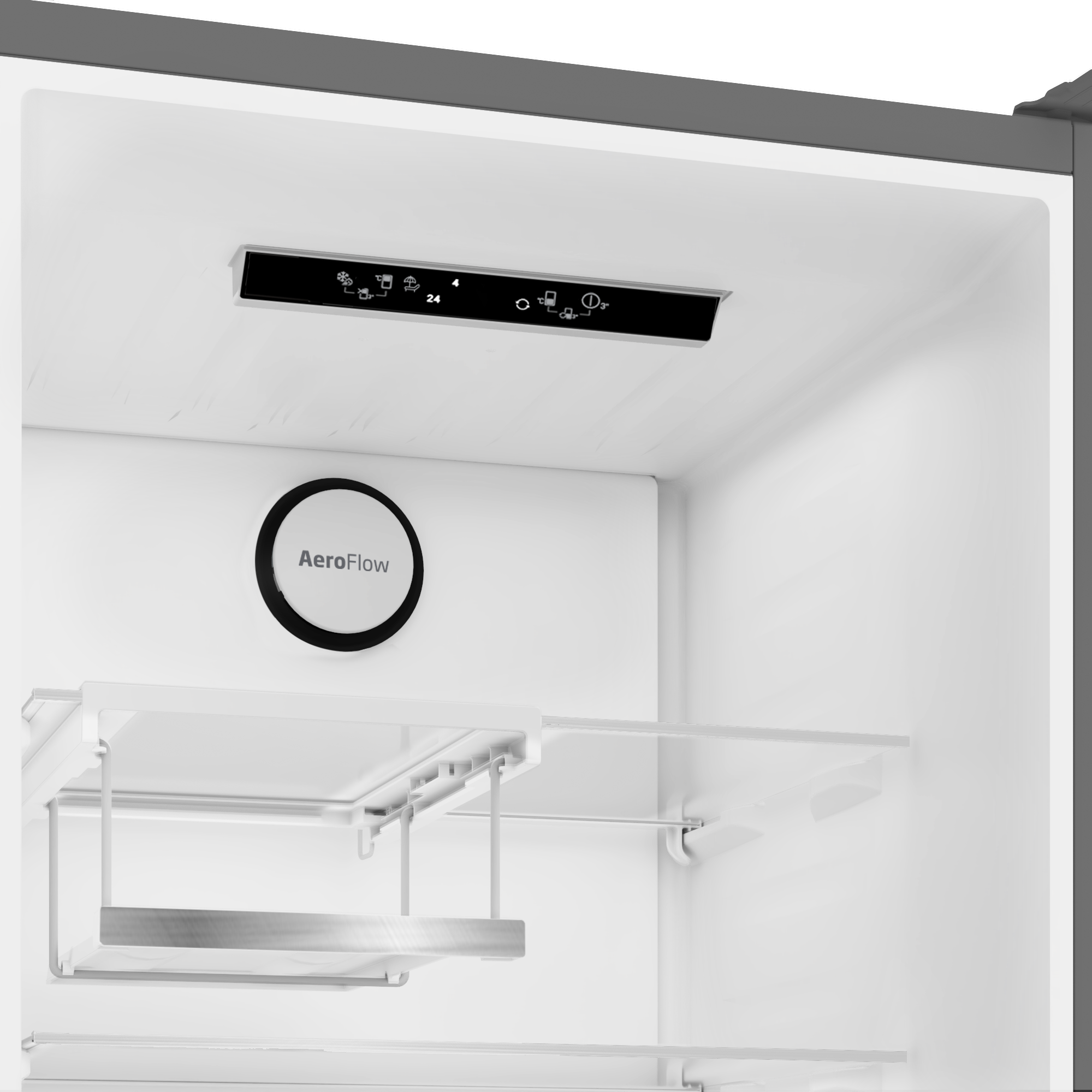 BEKO Kühl-/Gefrierkombination »B7RCNE368HXR« 186,5 cm hoch 59,5 cm breit No Frost
AeroFlow
HarvestFresh