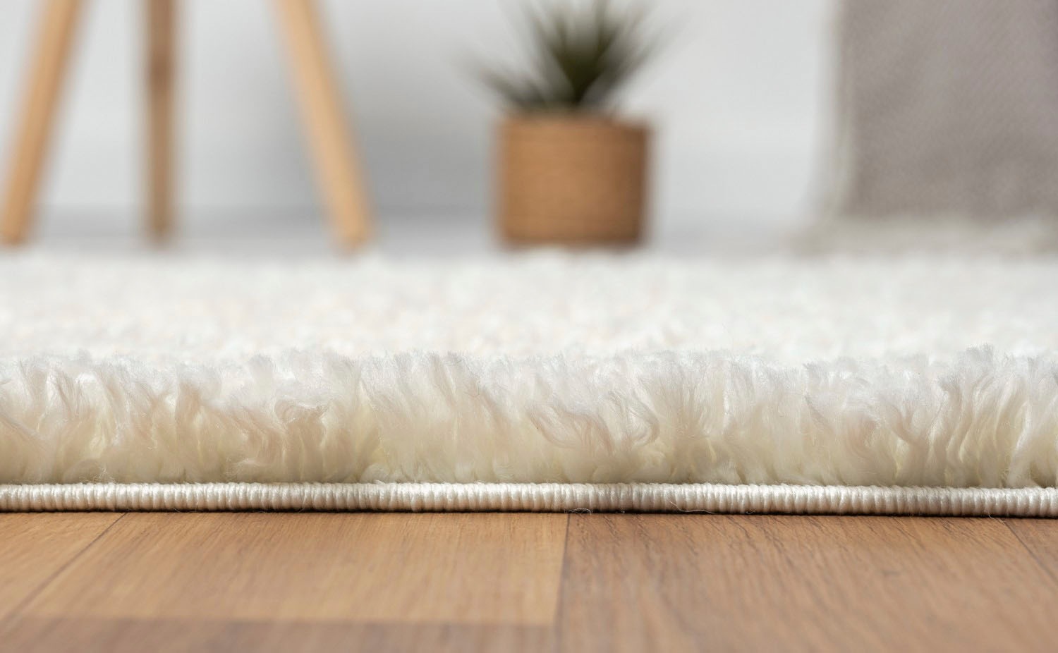 Myflair Möbel & Accessoires Hochflor-Bettumrandung »My Shaggy«, (3 tlg.), Shaggy, Uni-Farben, leicht glänzend, extra flauschig, Läufer-Set