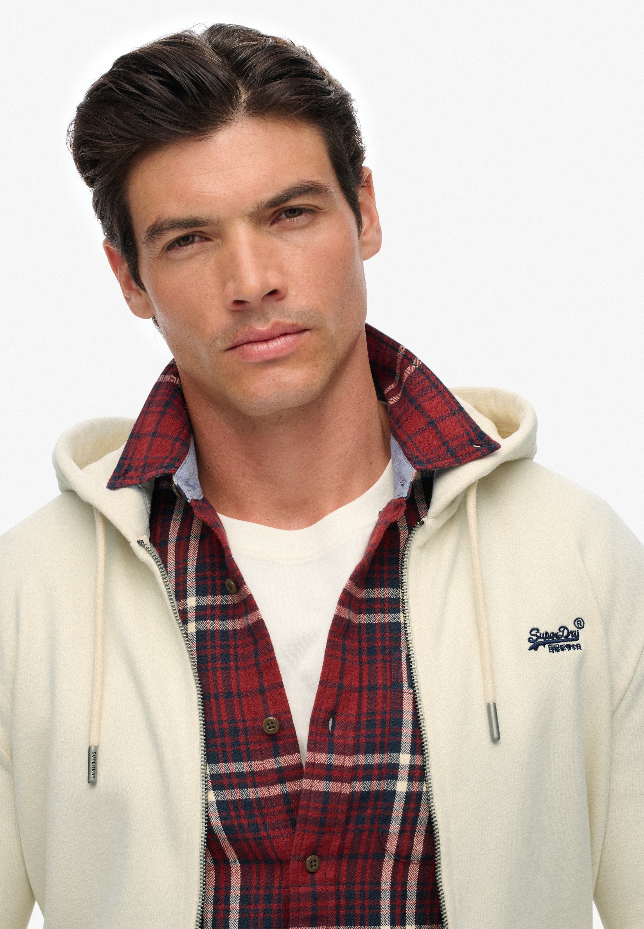 Superdry Kapuzensweatjacke »ESSENTIAL LOGO ZIP HOODIE HB« Baumwollmischung, slim fit