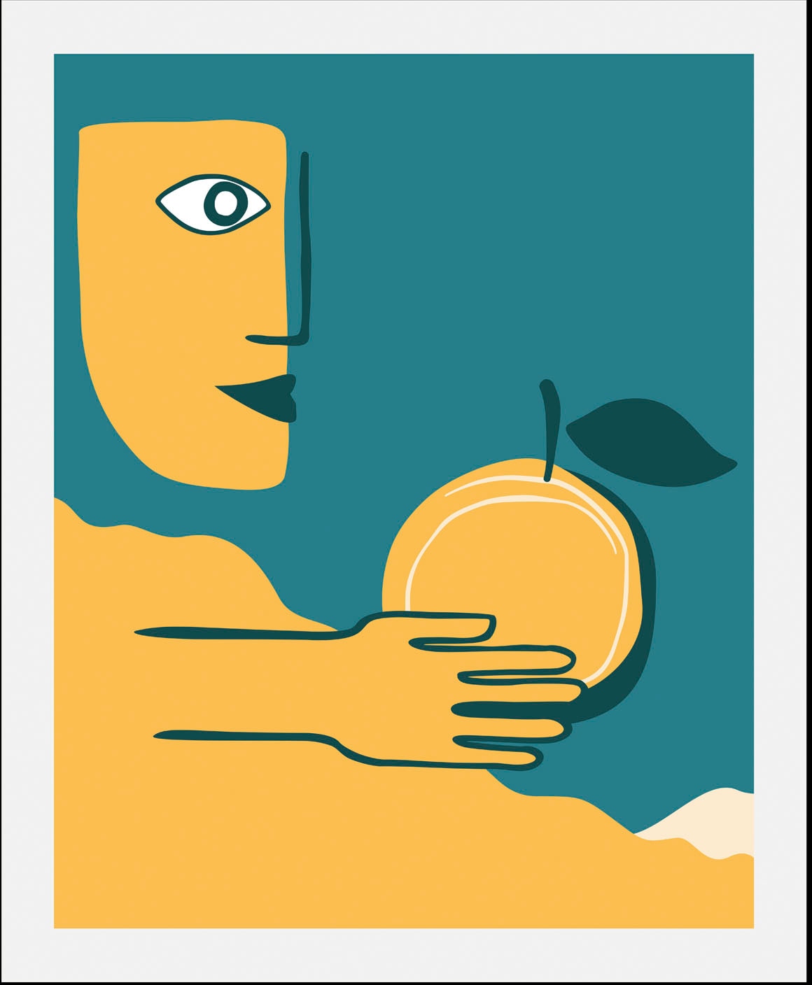 queence Bild »Foxy« Abstrakt | Essen | Figuren | Gesicht | Kunst | Lebensmittel | Obst | Obst Bilder 1 Stk. tlg. gerahmt