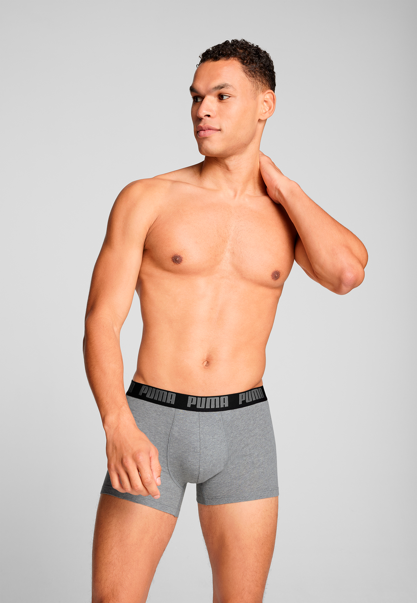 PUMA Boxershorts »PUMA MEN EVERYDAY BASIC BOXERS 2P« Packung,  mit Puma Webbund