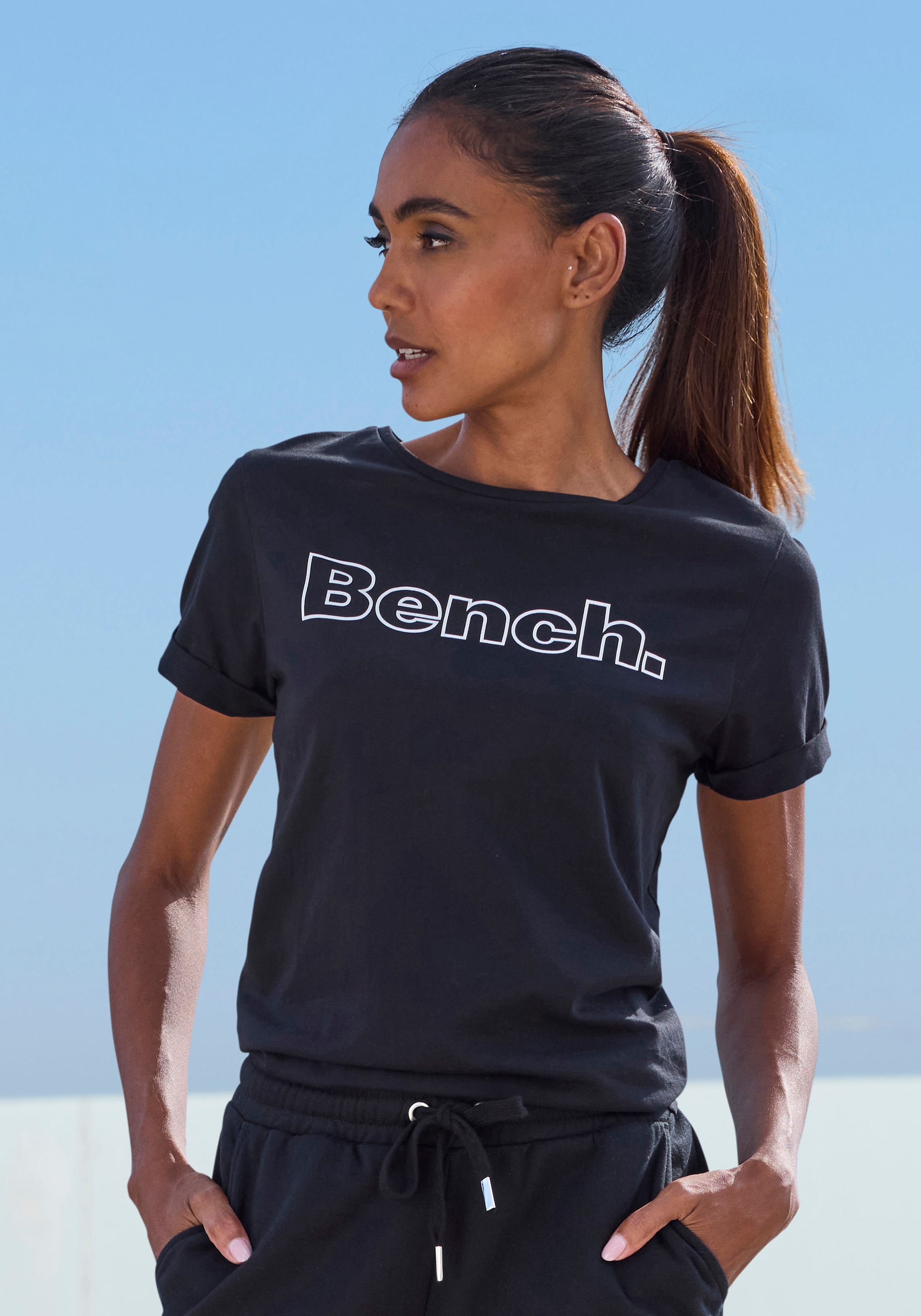 Bench. Loungewear T-Shirt Packung, 2 Stk. mit Logodruck