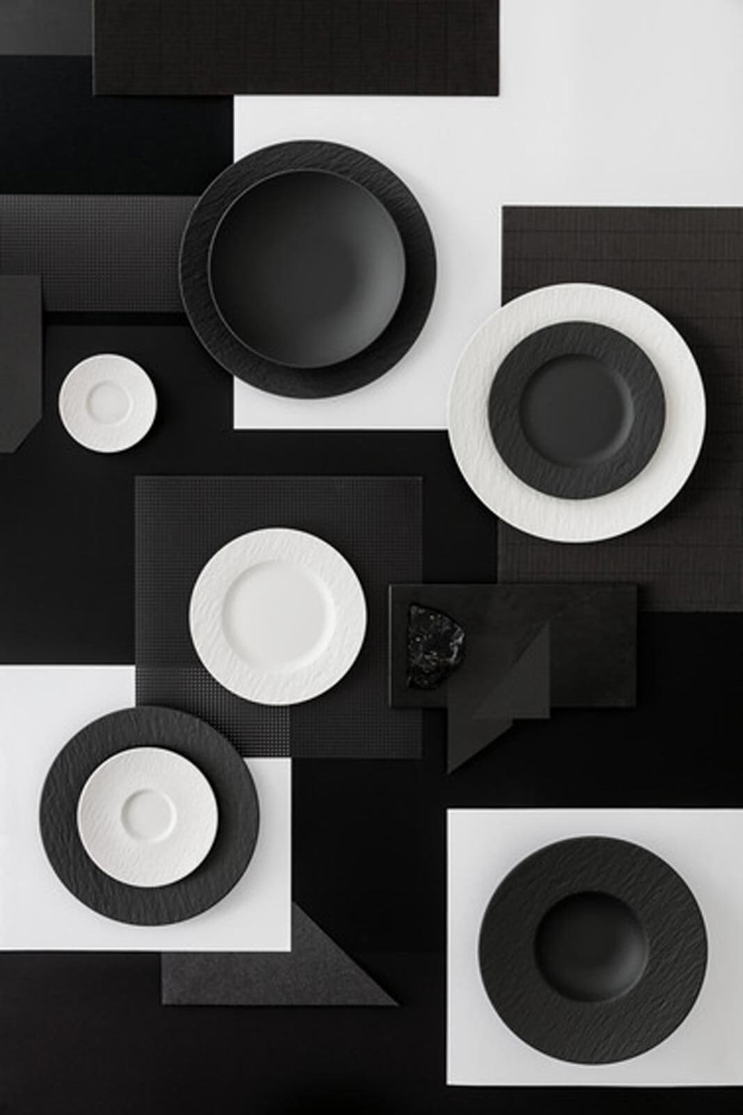 Villeroy & Boch Frühstücksteller »Frühstücksteller Manufacture Rock ø 22.0 cm 6er Set schwarz«