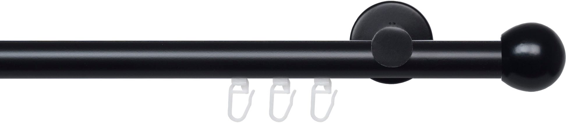 Liedeco Gardinenstange »Innenlaufgarnitur 20 mm Blues Kugel« Ø 2 mm 1 läufig-läufig Fixmaß Gardinenstange Komplett