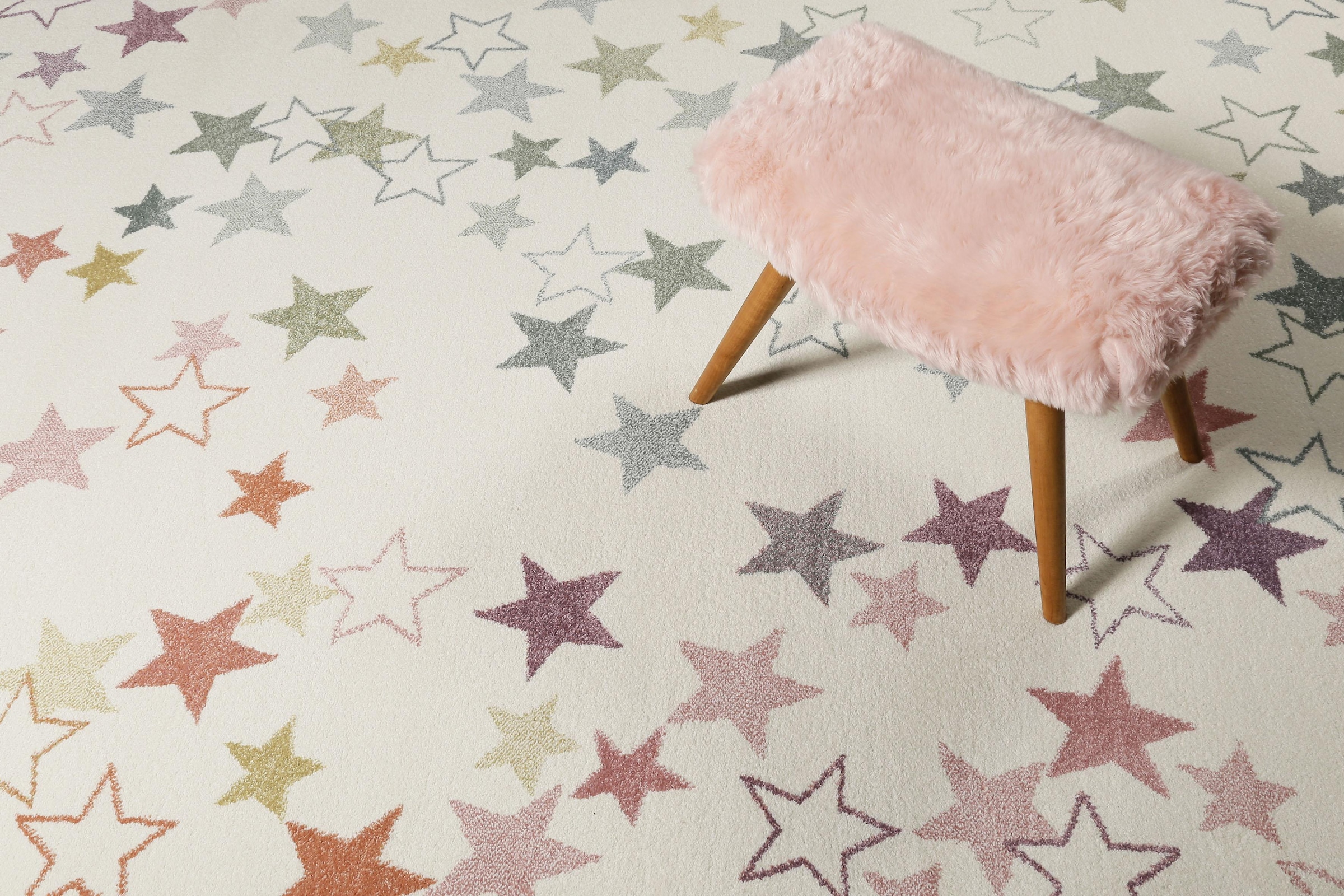 Esprit Kinderteppich »Esterya ESP-4636«, rechteckig, 13 mm Höhe, Sterne Design, Kurzflor