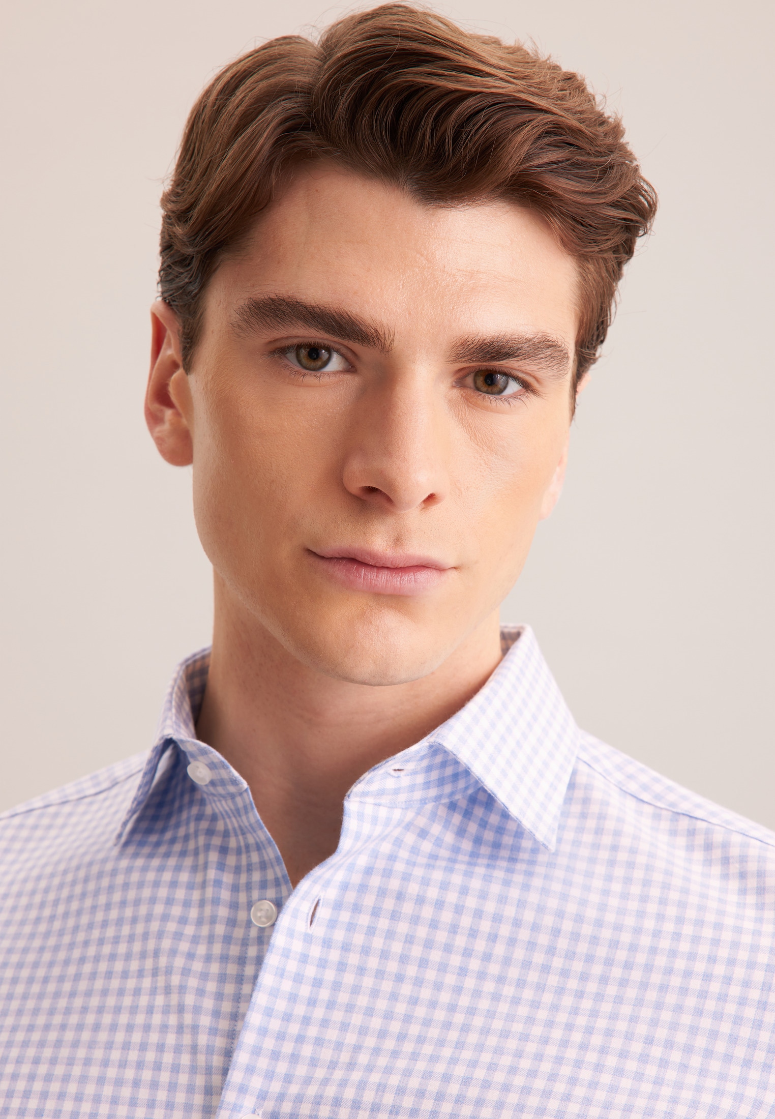 seidensticker Flanellhemd »Schwarze Rose« Shaped 1/1 Kentkragen Karo