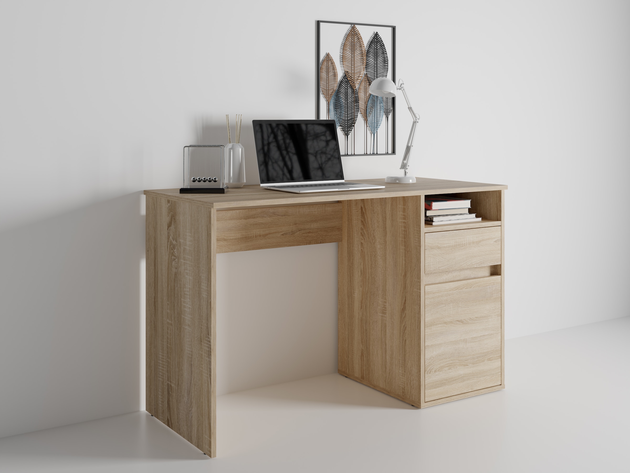Home affaire Schreibtisch »Tinsley«, mit Schublade, und Tür, Breite 120 x53 cm