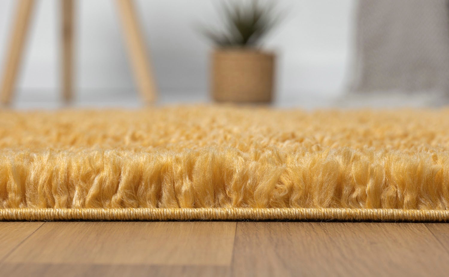 Myflair Möbel & Accessoires Hochflor-Bettumrandung »My Shaggy«, (3 tlg.), Shaggy, Uni-Farben, leicht glänzend, extra flauschig, Läufer-Set