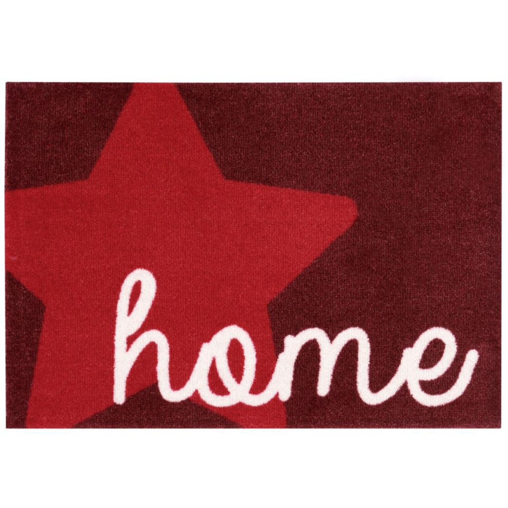 HANSE Home Fußmatte »Star Home«, rechteckig, Stern, mit Spruch, Schrift, Robust, Rutschhemend, Eingang, Waschbar