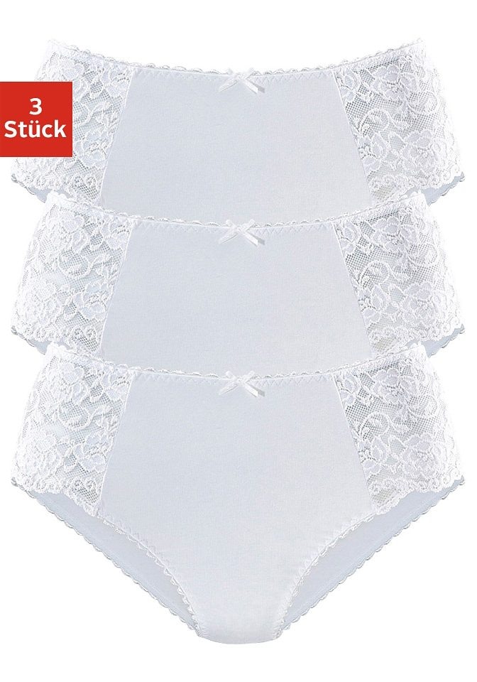 petite fleur by Lascana Hüftslip 3er-Pack, aus elastischer Baumwoll-Qualität