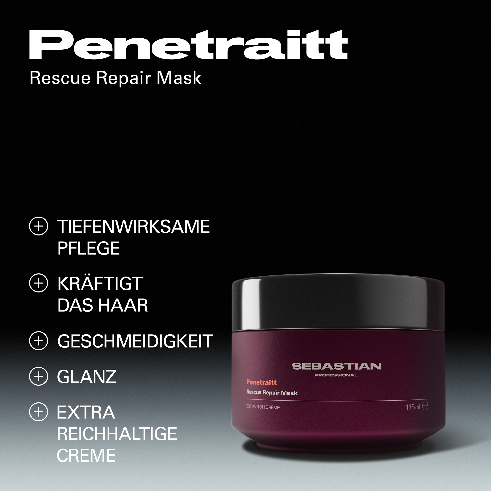 Sebastian Professional Haarmaske »Penetraitt Mask« für geschädigtes, glanzloses, trockenes und widerspenstiges Haar