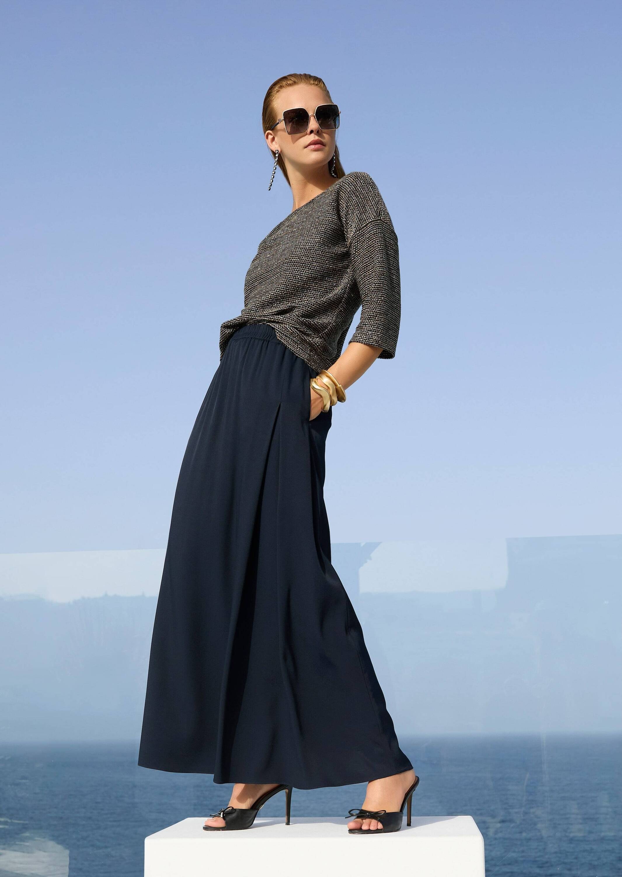 MADELEINE Midirock »Rock Elastischer Maxi-Rock aus Viskose«