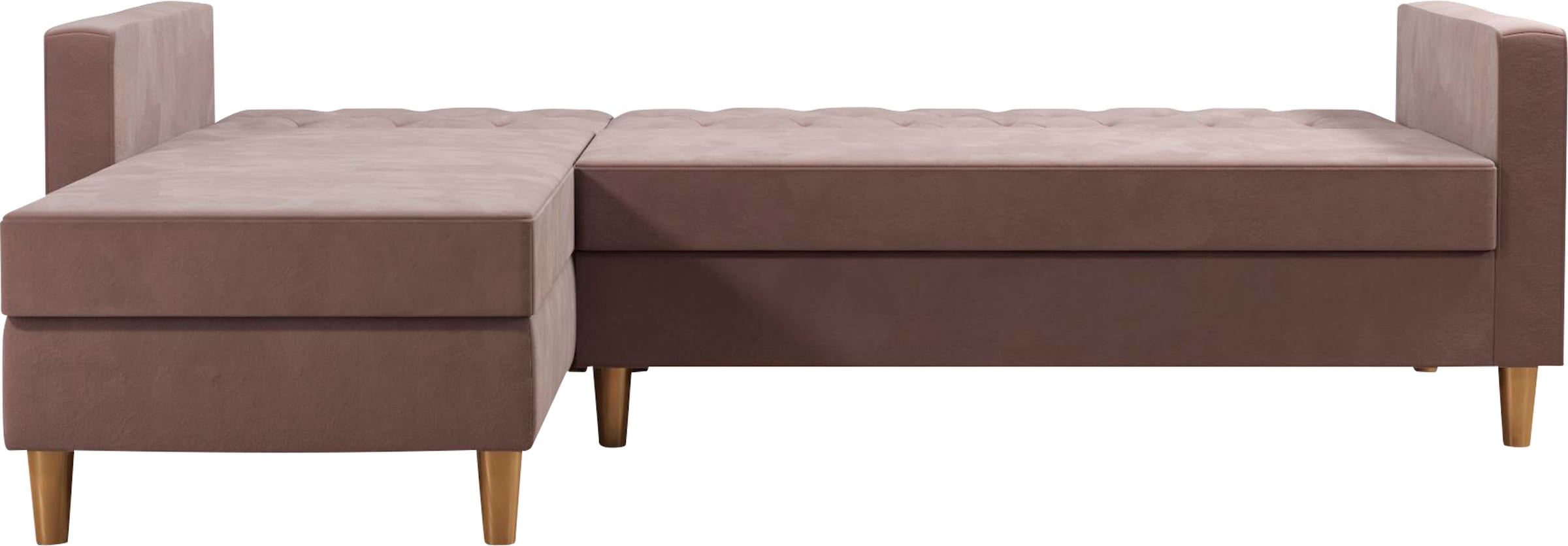 CosmoLiving by Cosmopolitan Ecksofa »Liberty, L-Form,« mit Schlafffunktion, Recamiere beidseitig montierbar, Sitzhöhe 43 cm