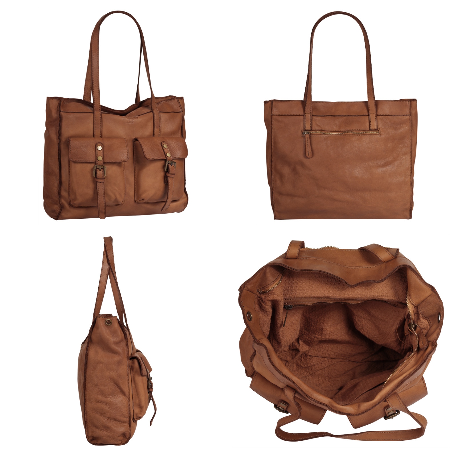 Samantha Look Shopper, echt Leder, Made in Italy
