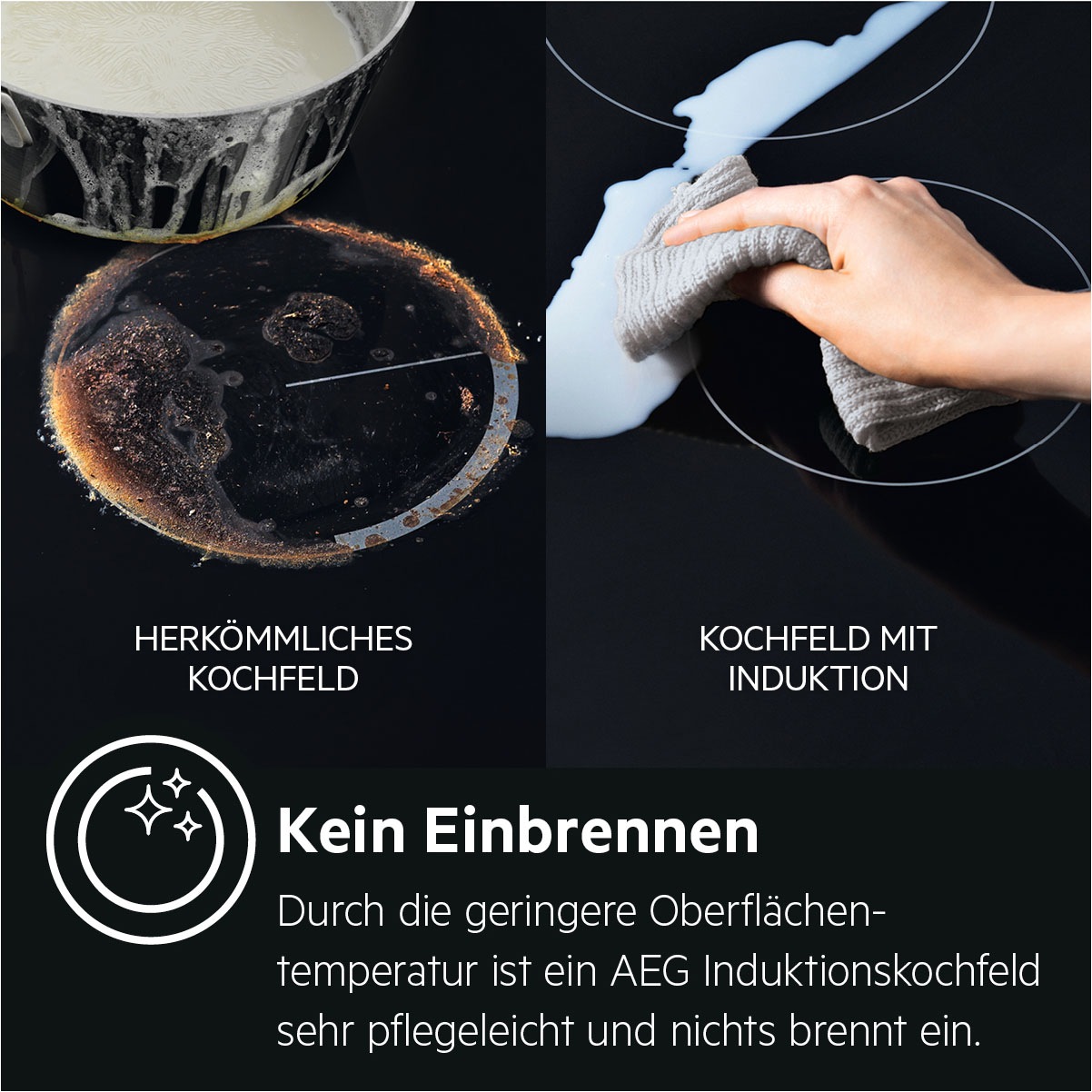 AEG Induktions-Kochfeld »IAE84411XB«, SenseBoil - Überkochschutz