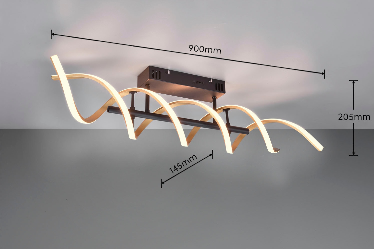 TRIO Leuchten LED Deckenleuchte »Sequence«, 1 flammig, Leuchtmittel LED-Board | LED fest integriert, Deckenlampe dimmbar, Lichtfarbe einstellbar, 5000 Lumen LED 41W
