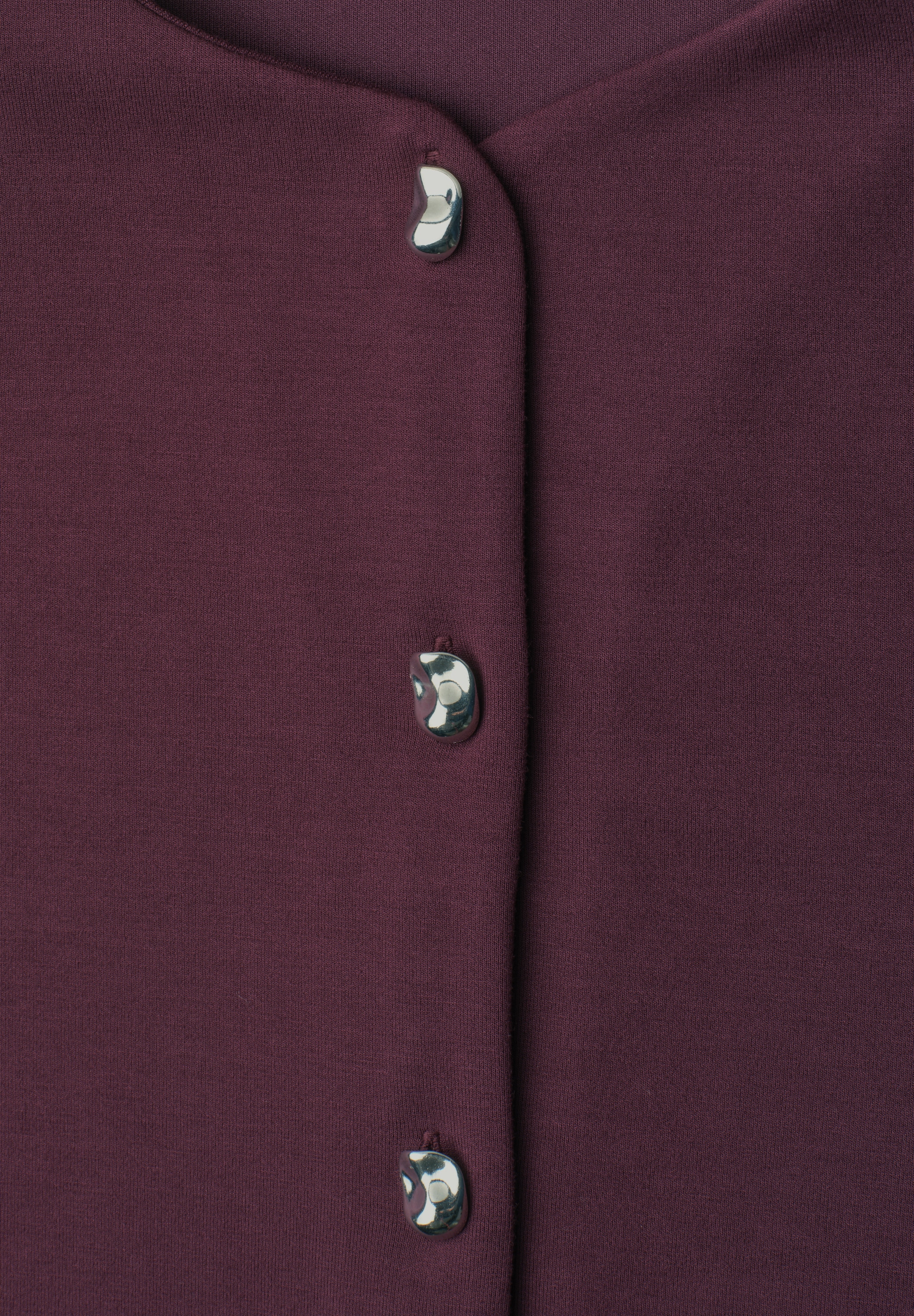 STREET ONE Shirtjacke Strick-Look Jacke / Cardigan / Dekorative Knöpfe