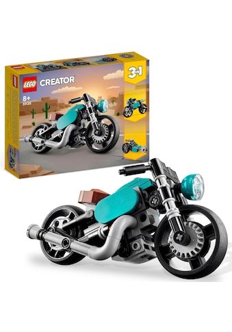 Konstruktionsspielsteine »Oldtimer Motorrad (31135), LEGO® Creator 3in1«, (128 St.)