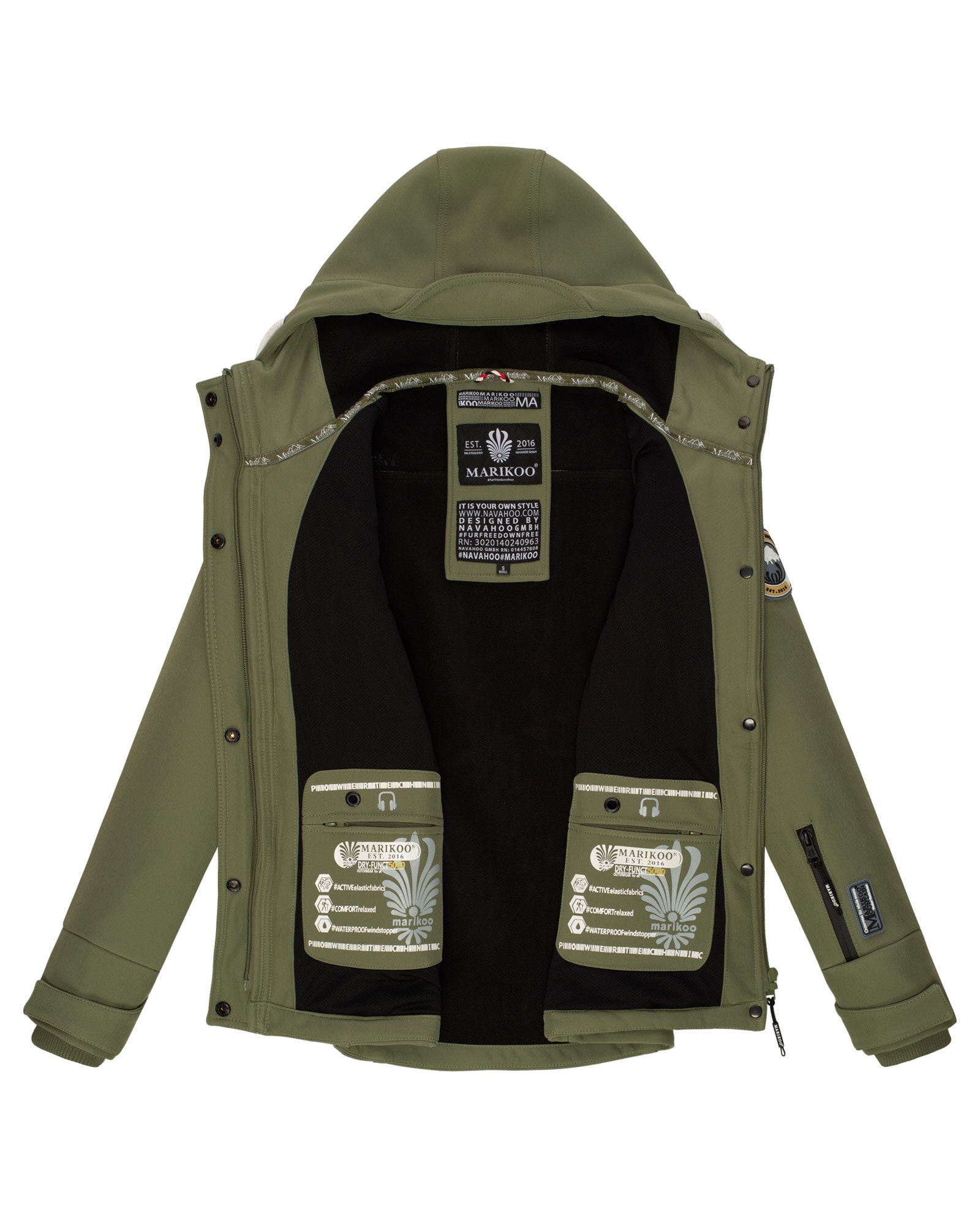 Marikoo Softshelljacke »Marikoo Kleinezicke Damen Softshell Jacke B864«