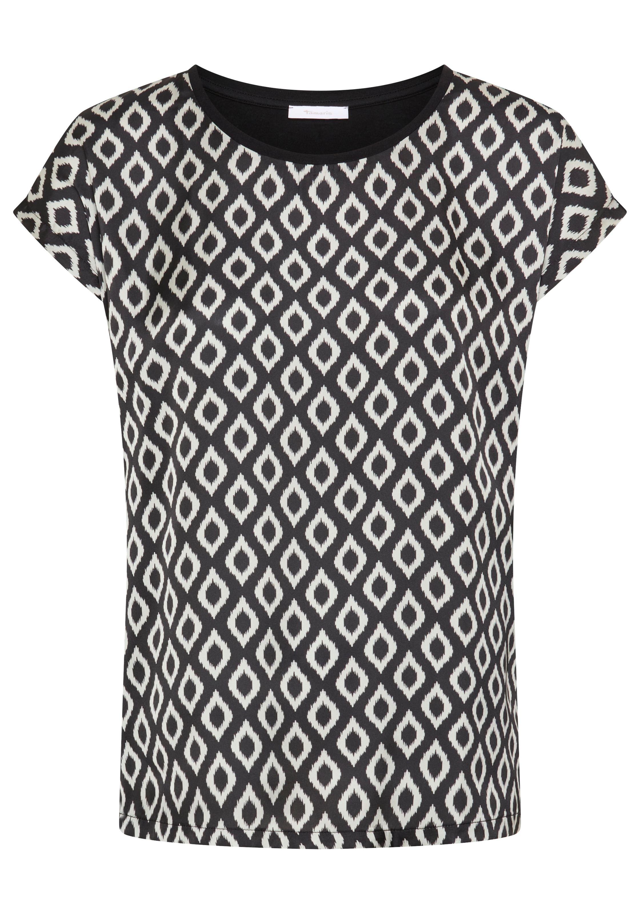 Tamaris Shirtbluse in lockerer Form mit Satin