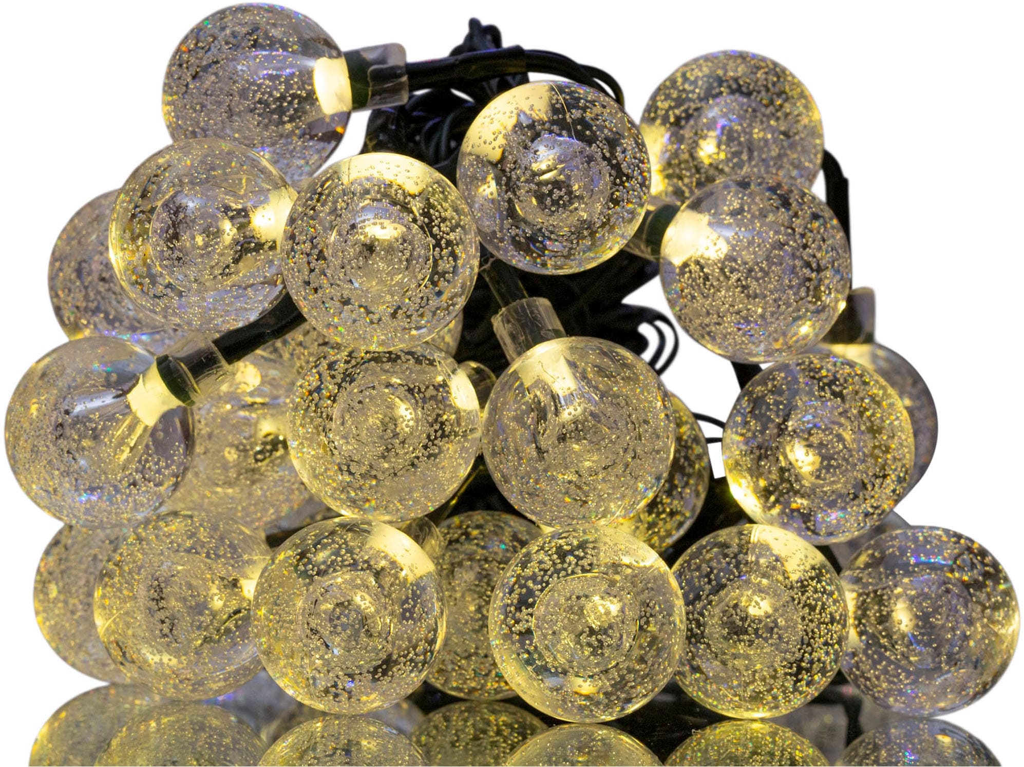 näve LED-Lichterkette »Becul« 50 Stk.-flammig Solar, 50 Leuchtkugeln, 8 Leuchtmodi per Fernbedienung inkl., Timer