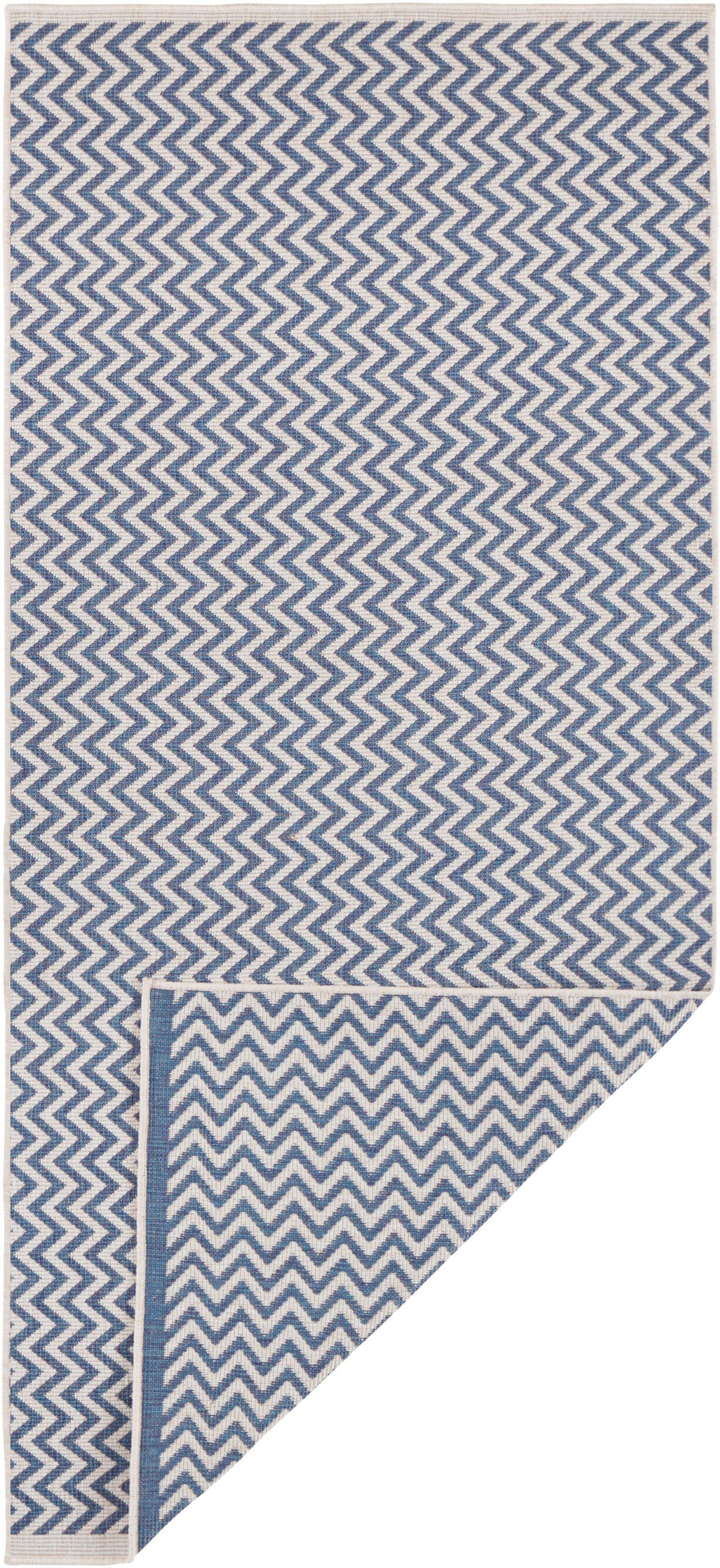 freundin Home Collection Läufer »Ivy 2«, rechteckig, 5 mm Höhe, Flachgewebe WendbarZickzack Look, Pflegeleicht