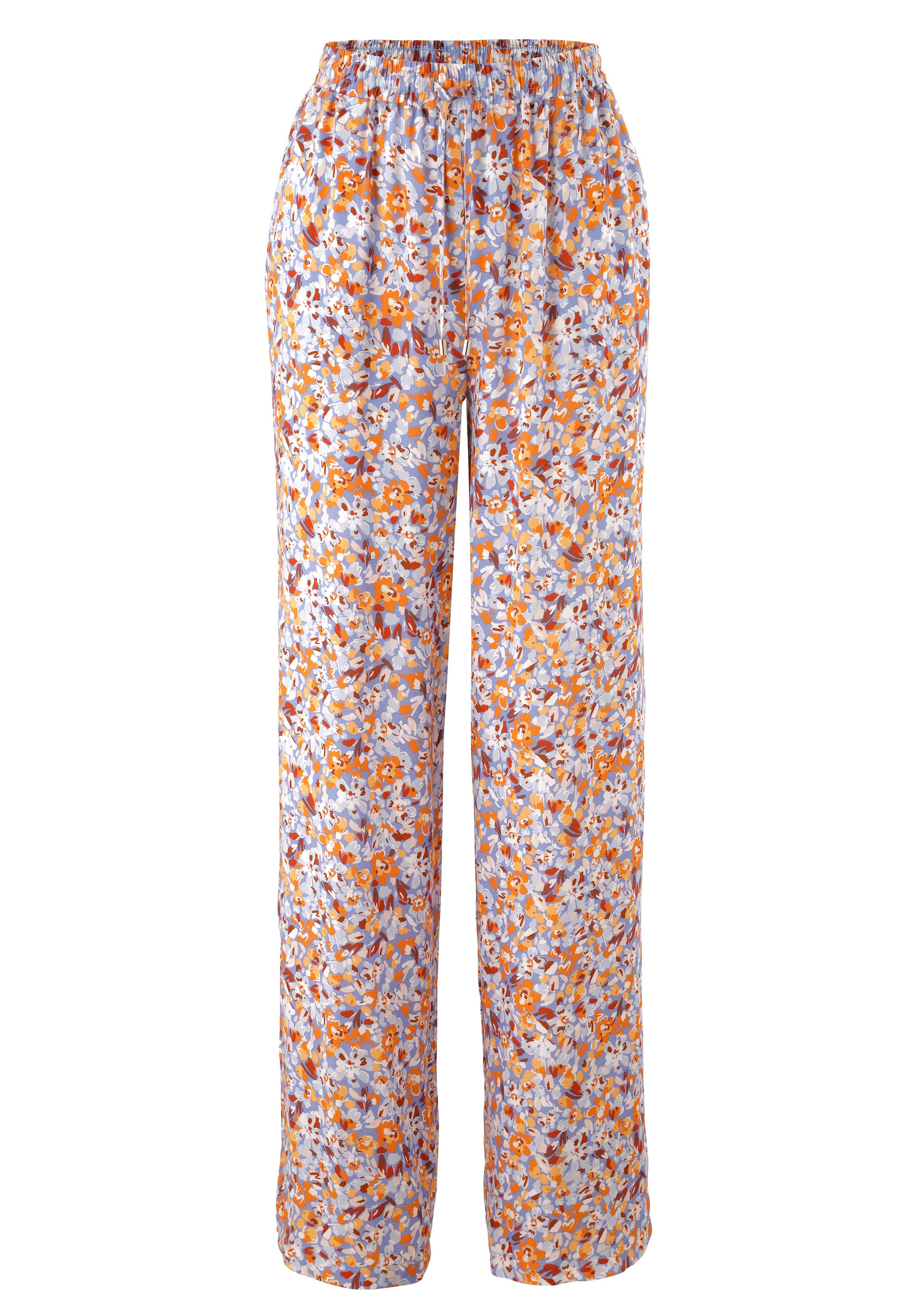 Aniston CASUAL Schlupfhose  mit farbharmonischen, grafischen Blumen bedruckt