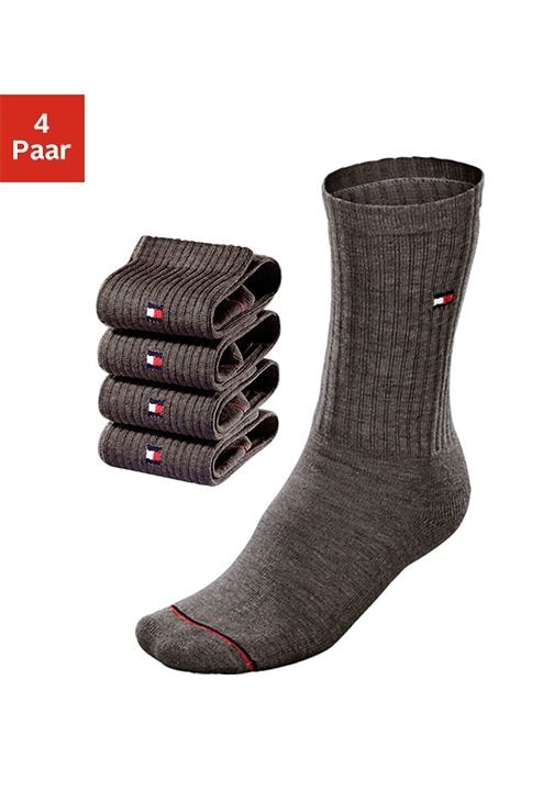 Tommy Hilfiger Socken, (4 Paar), mit Fußfrottee