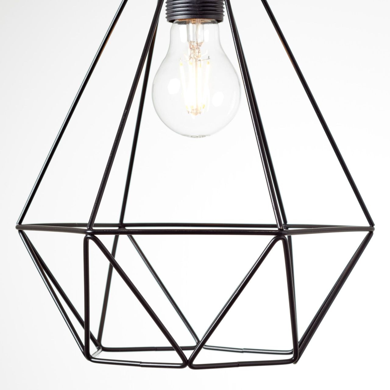 Brilliant Pendelleuchte »Drewno«, 1 flammig, Leuchtmittel E27 | ohne Leuchtmittel, Hängelampe 25cm schwarz/holzfarbend