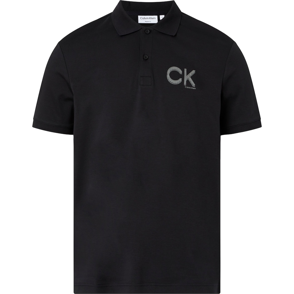 Calvin Klein Big&Tall Poloshirt »BT-STRIPED CHEST LOGO POLO« mit Logoschriftzug