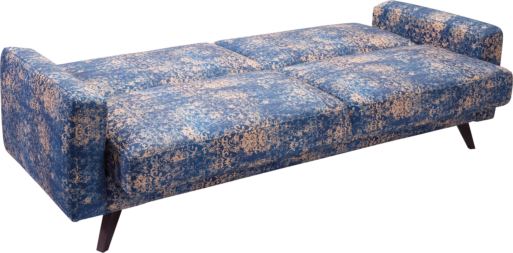 exxpo - sofa fashion 3-Sitzer »Side, trendiger Bezugsstoff, toller Sitz- und Liegekomfort, Schlafsofa«, mit Schlaffunktion, Bettkasten und hohe Holzfüße, Solitärmöbel