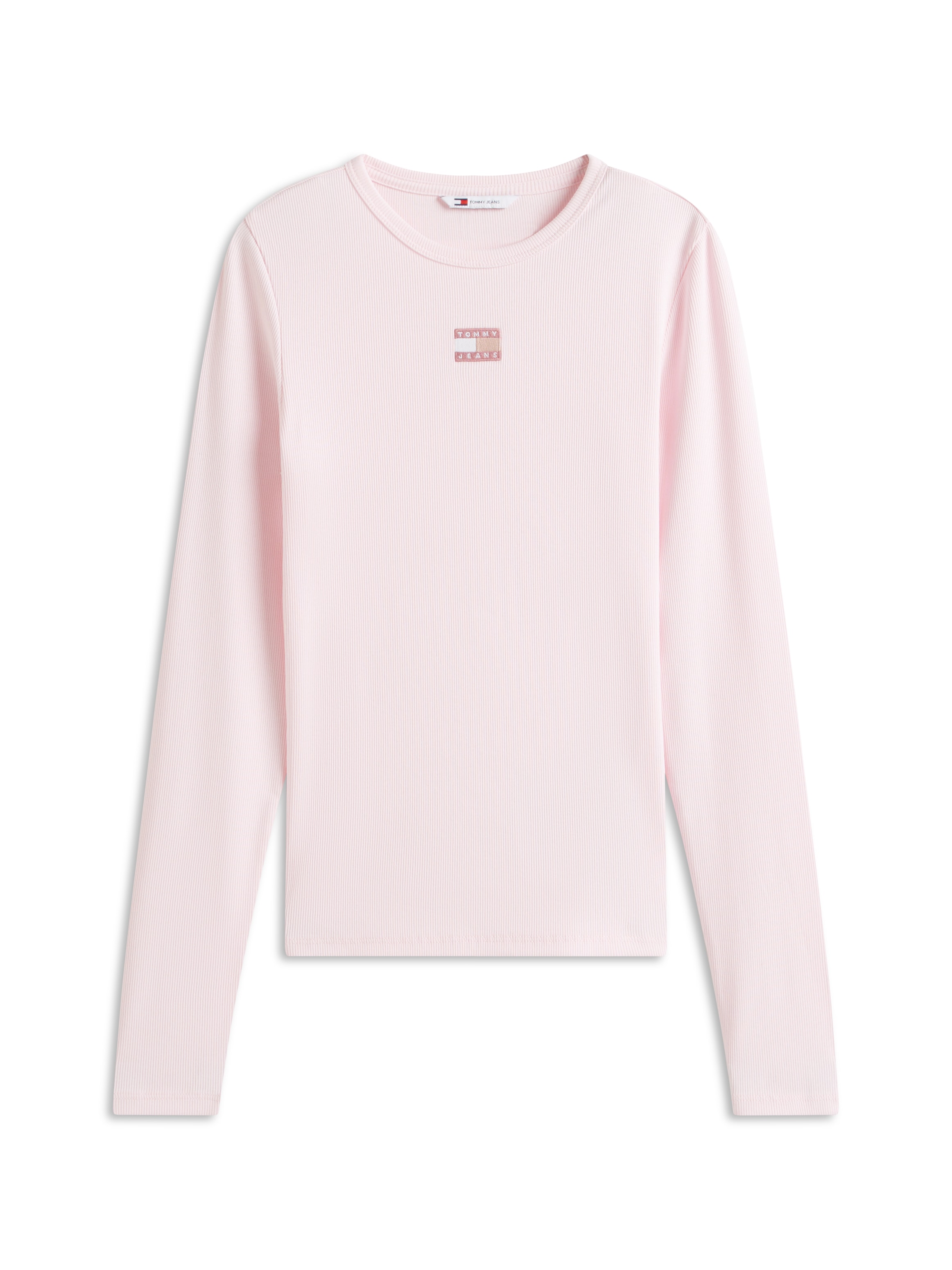 Tommy Jeans Langarmshirt »TJW SLIM LS BADGE TEE EXT« Baumwollmischung, Stretch, slim fit