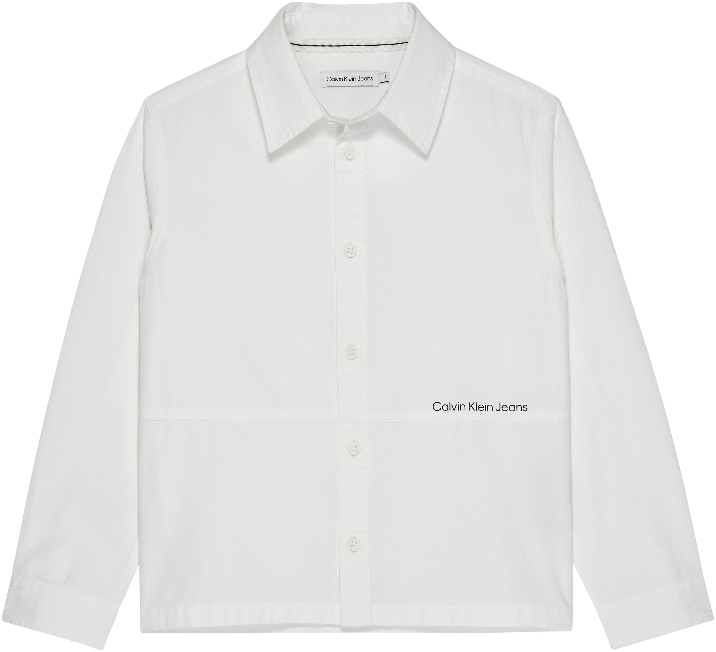 Calvin Klein Jeans Langarmhemd »MINI LOGO TAPE POPLIN SHIRT«
