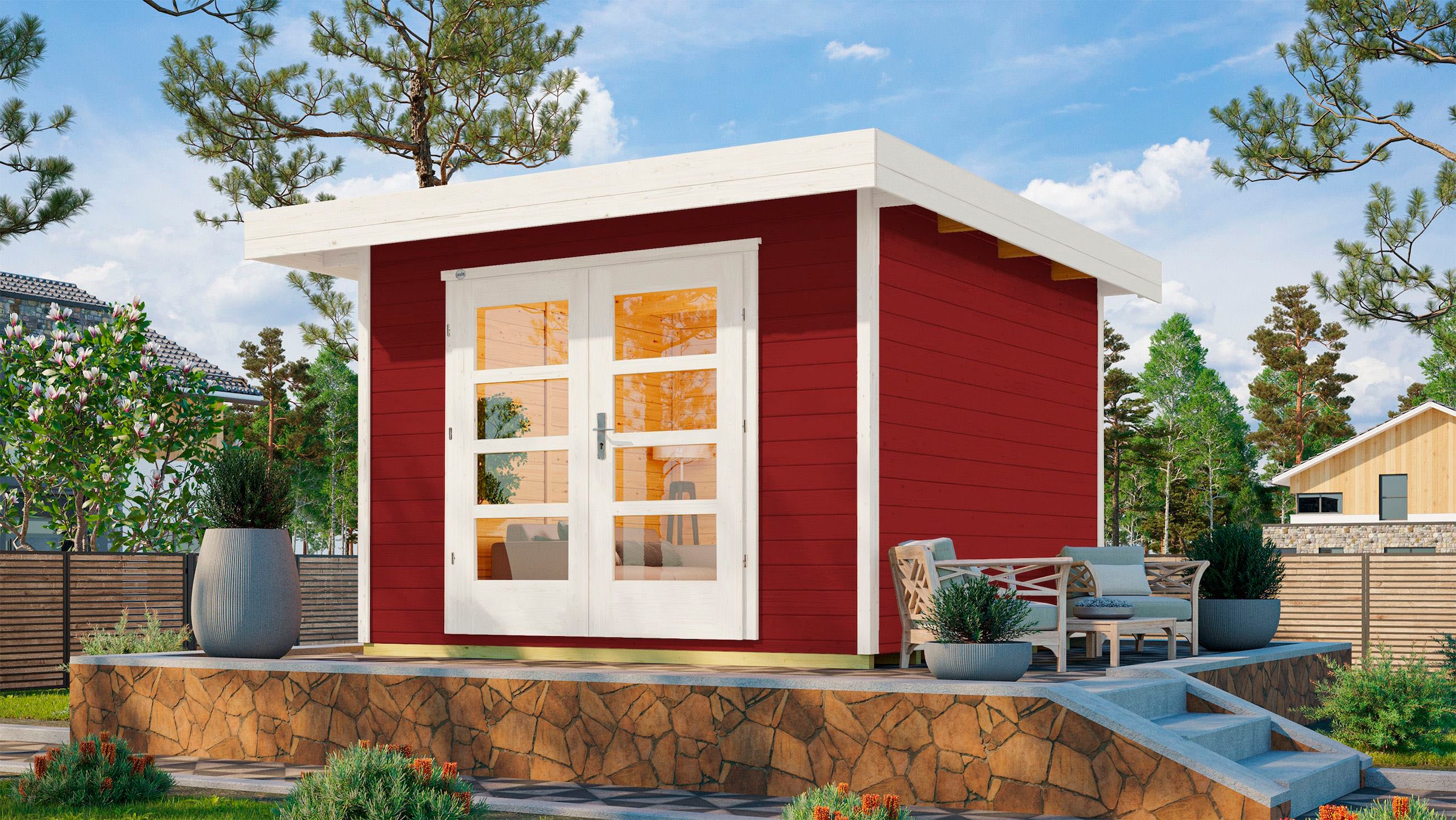 weka Gartenhaus »126 Gr.3, schwedenrot, 28 mm«