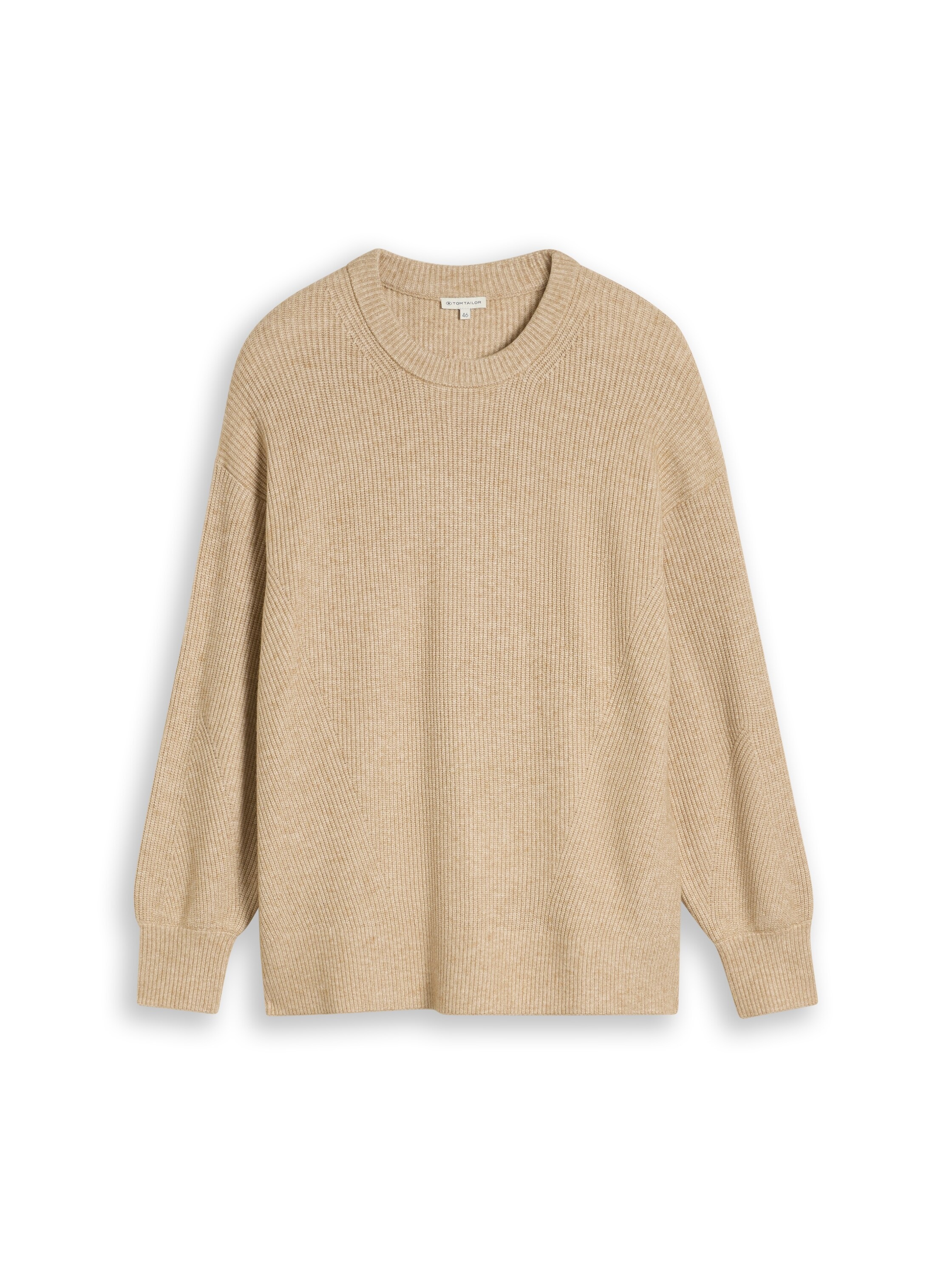 TOM TAILOR PLUS Strickpullover Langarmpullover mit Rundhals / Viskosemix