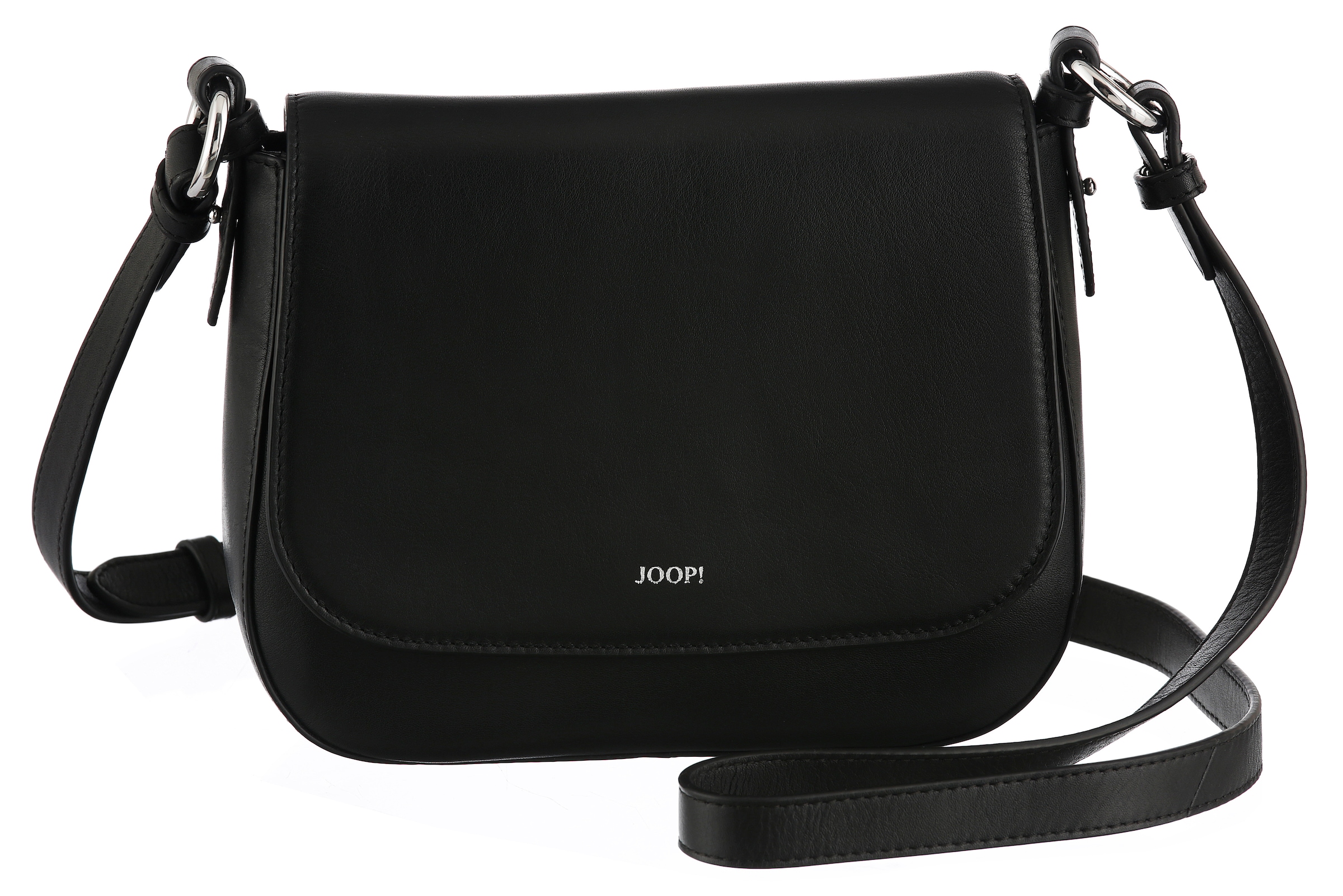 JOOP! Schultertasche »sofisticato 1.0 esmera shoulderbag shf« aus Rindsleder, mit verstellbarem Schulterriemen, Querformat