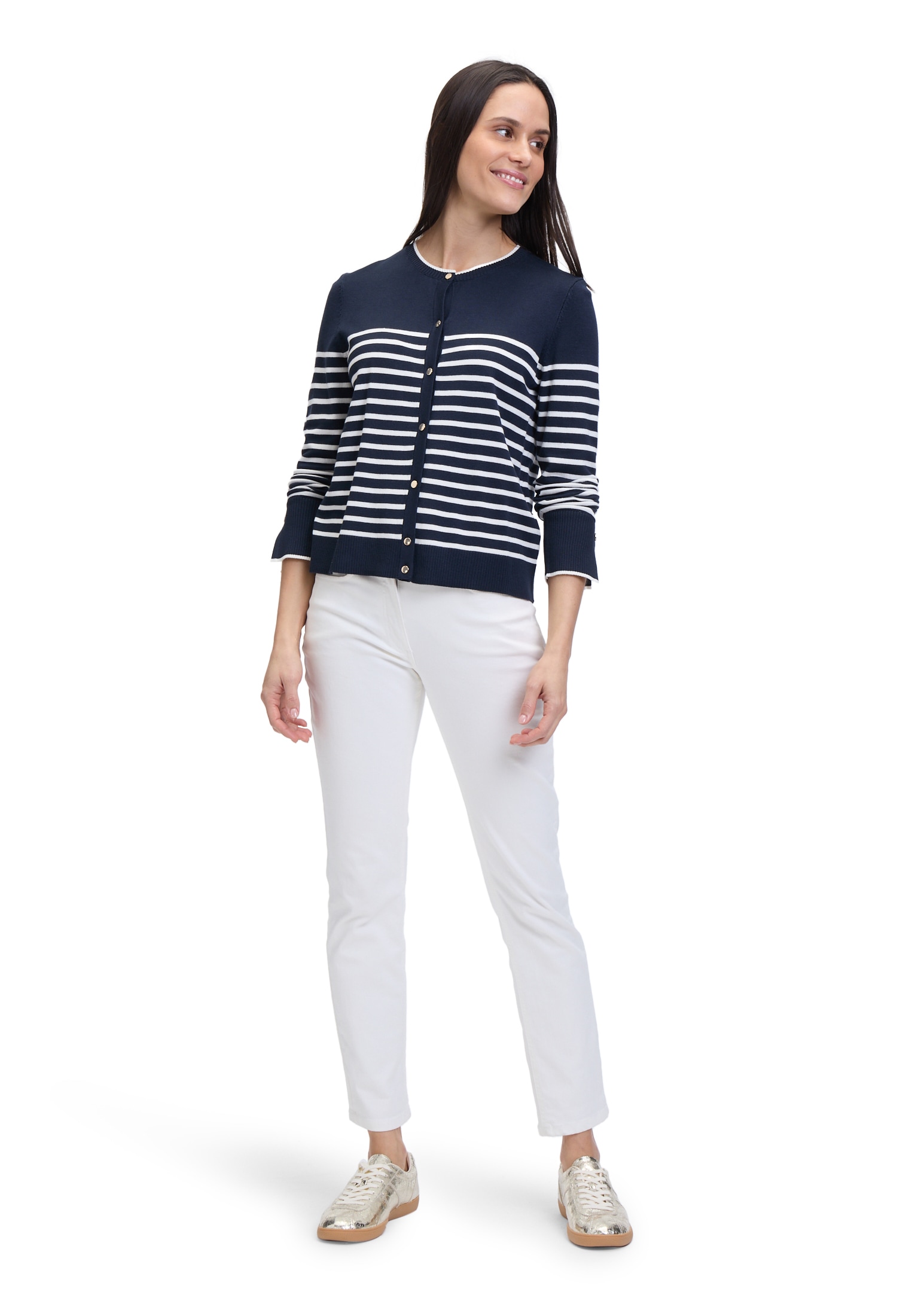 Betty Barclay Strickjacke »Basic-Strickjacke mit Streifen«