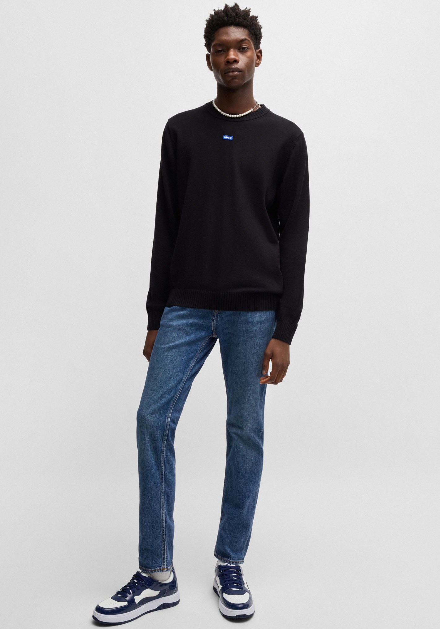 HUGO Blue Slim-fit-Jeans »Ash«, mit Stone-washed-Finish