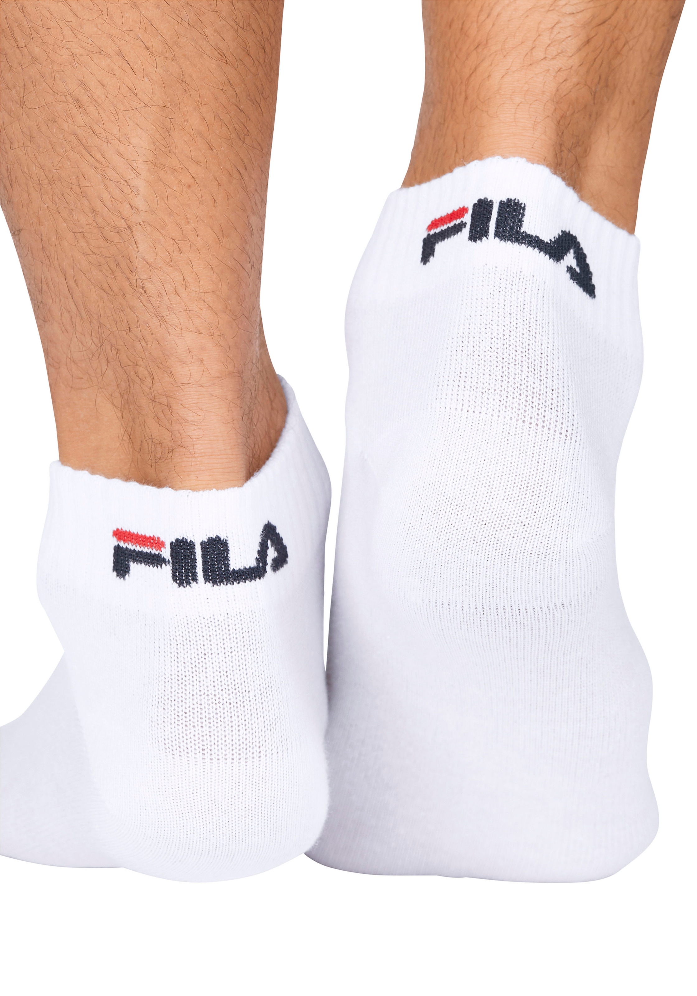Fila Kurzsocken »UNISEX INVISIBLE PLAIN SOCKS«, (6 Paar), Baumwollmischung, Rippenbündchen, flache Zehennaht
