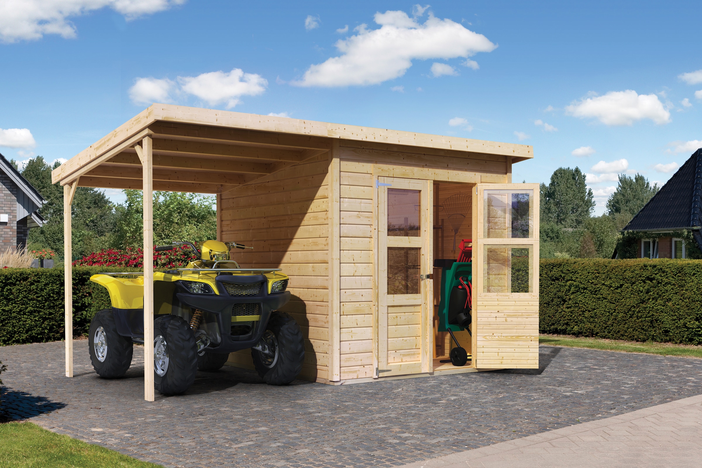KONIFERA Gartenhaus »Amrum 4« inkl. Anbaudach