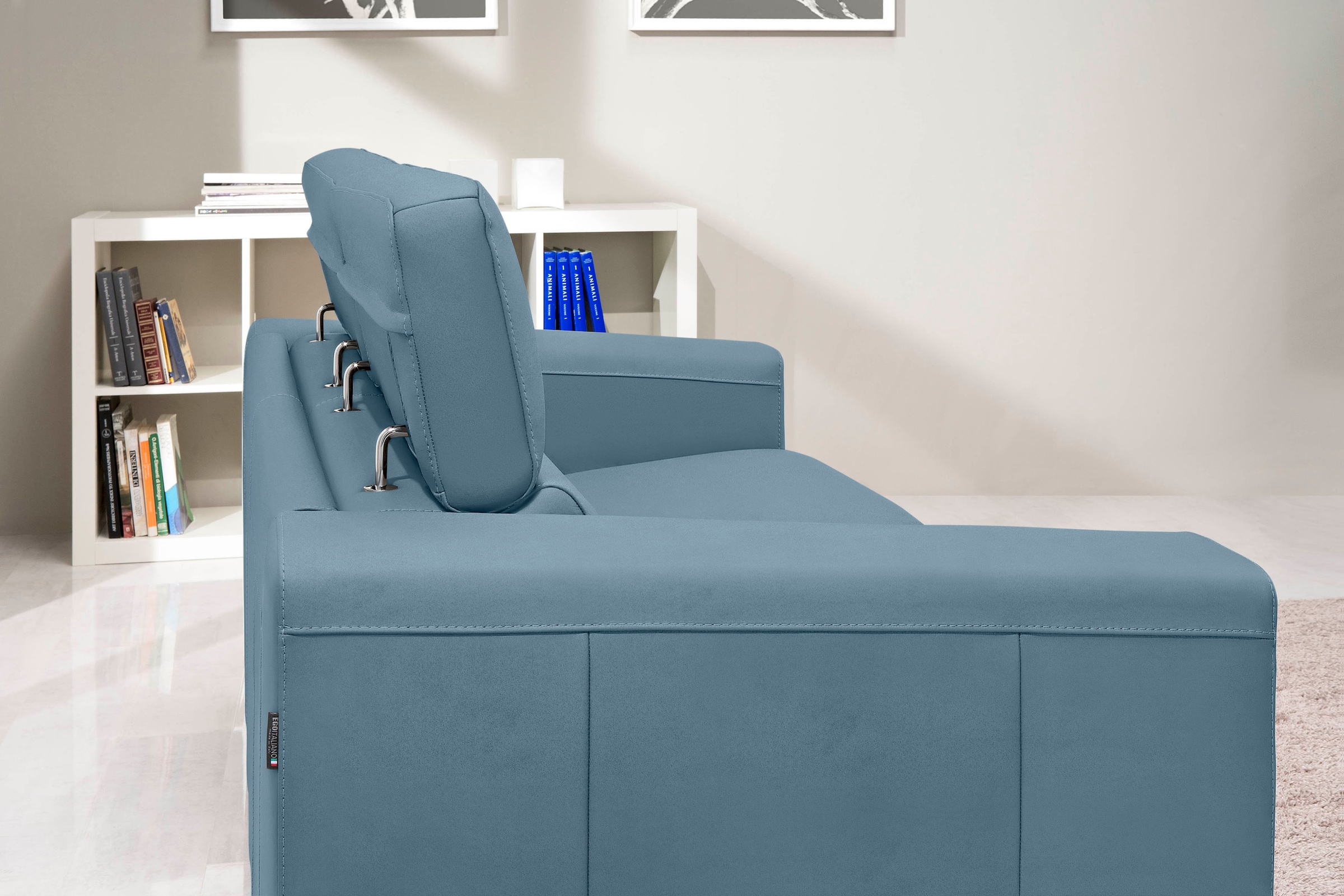 Egoitaliano 2,5-Sitzer »Cabiria, Design und super Sitzkomfort« inkl. manuell verstellbarer Kopfstützen, mit Metallfüßen