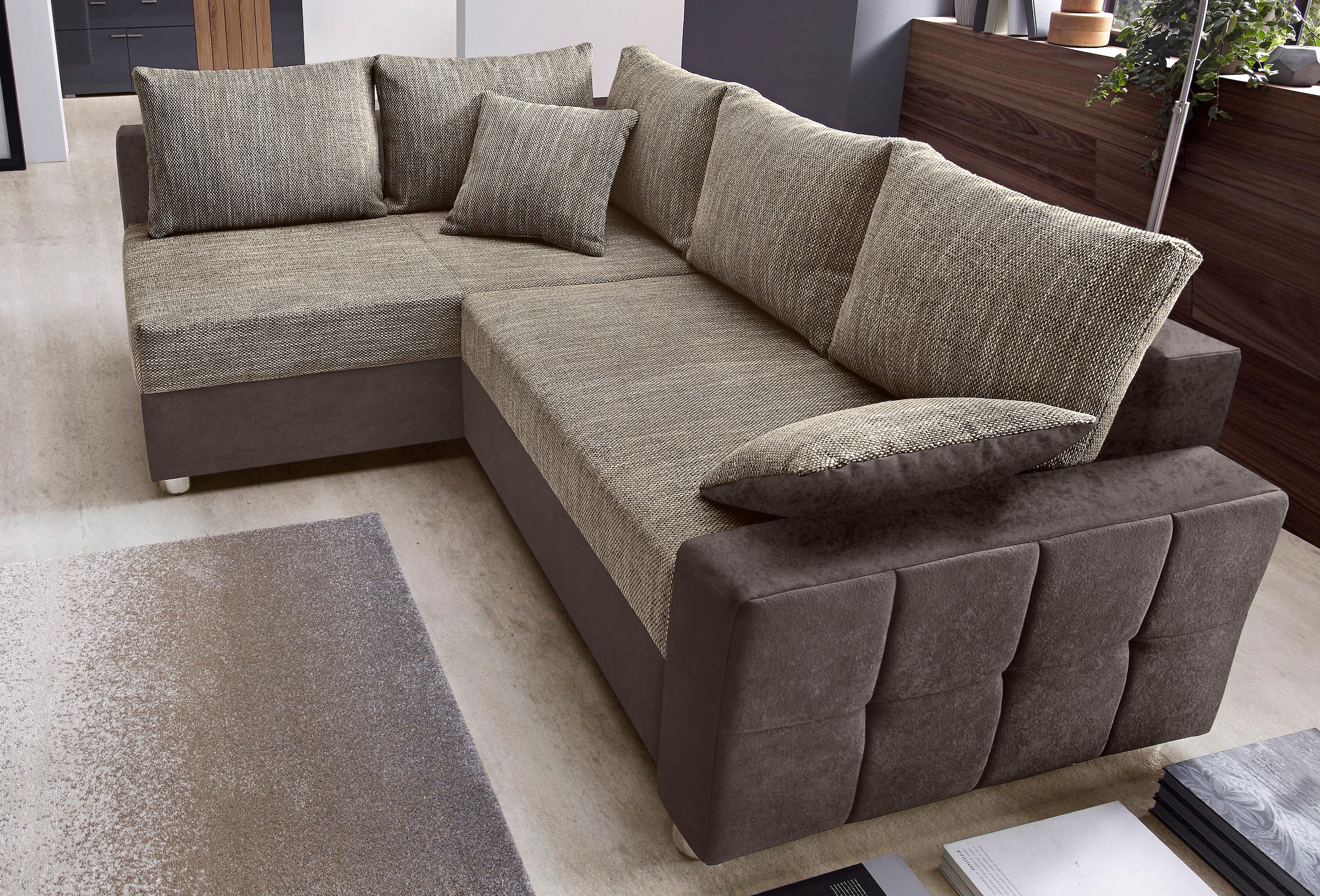 Ecksofa »Parma L-Form«, mit Bettfunktion und Federkern